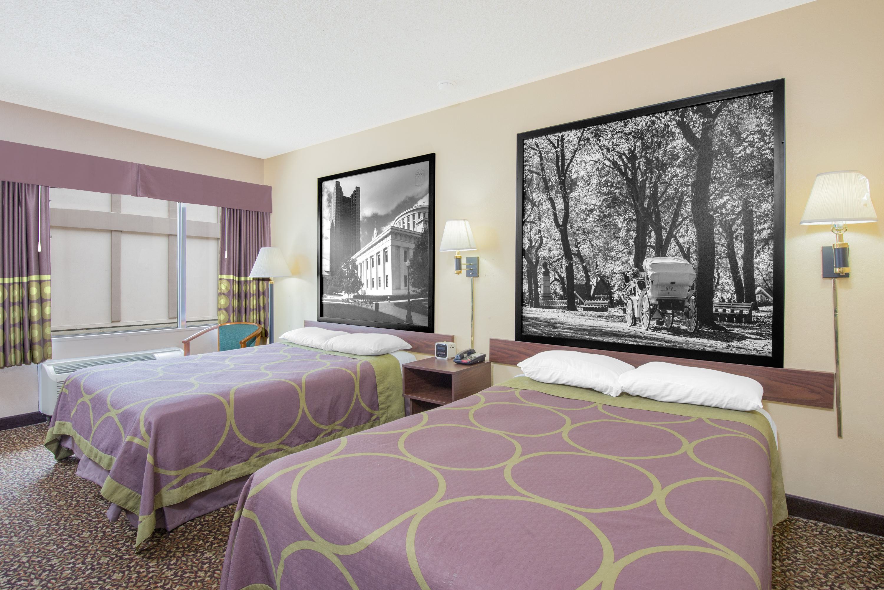 Guest room at the Super 8 by Wyndham Ashland in Ashland, Ohio