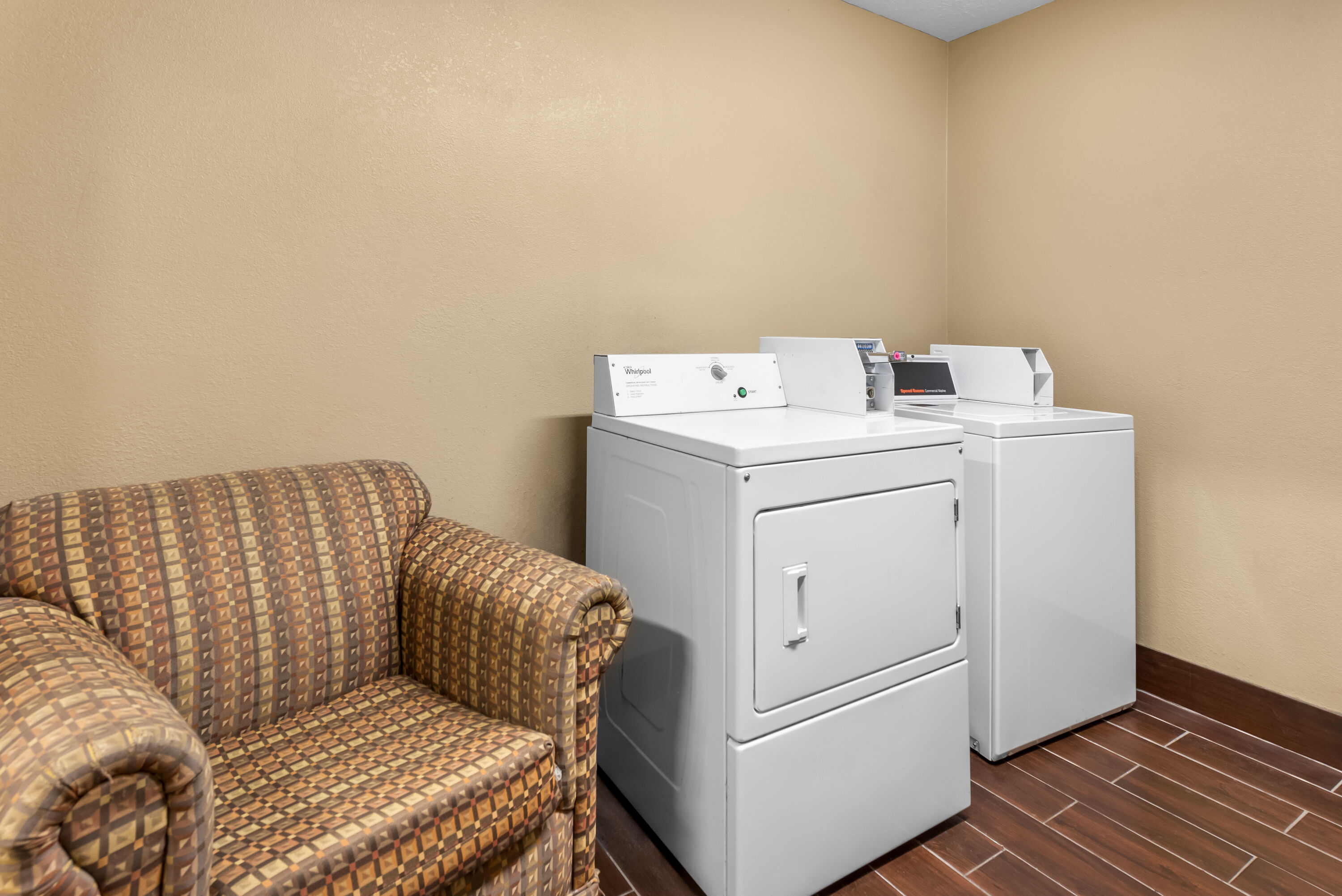 Laundry facilities at Super 8 by Wyndham Bellefontaine in Bellefontaine, Ohio