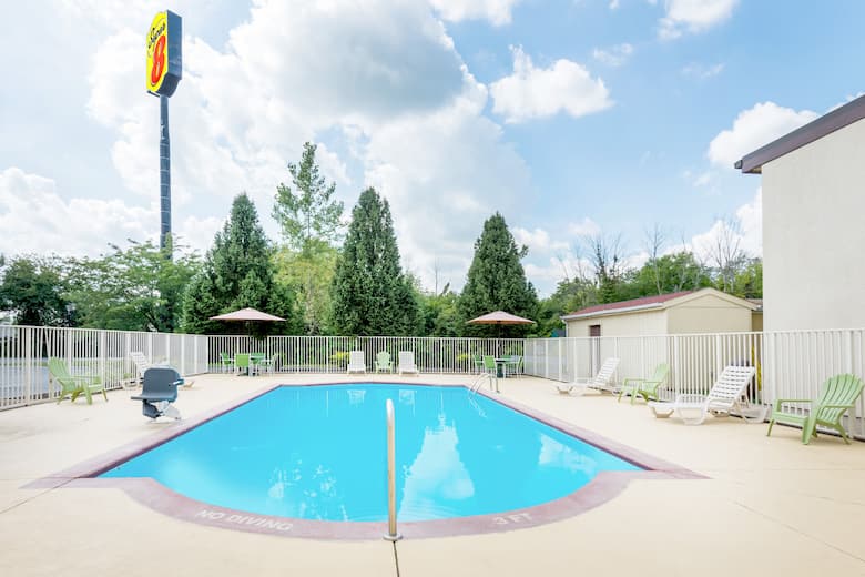 Pool at the Super 8 Milan/Sandusky Area in Milan, Ohio