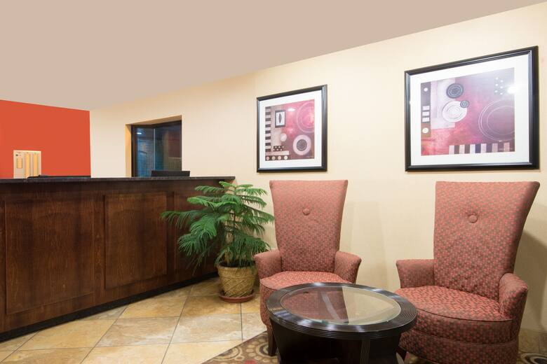 Super 8 Reynolds /East Columbus Area hotel lobby in Reynoldsburg, Ohio