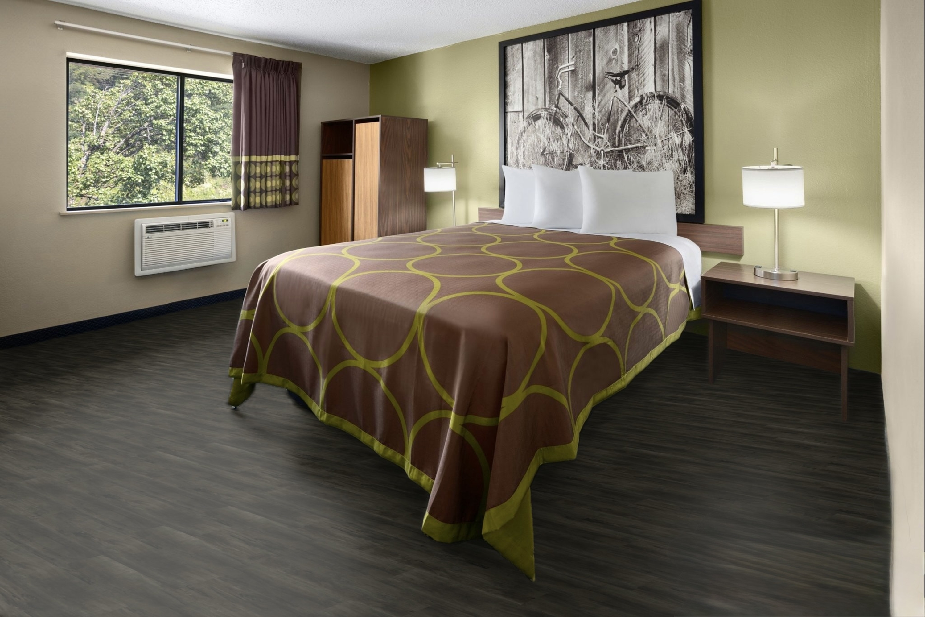 Guest room at the Super 8 by Wyndham St. Clairsville OH/Wheeling WV Area in Saint Clairsville, Ohio