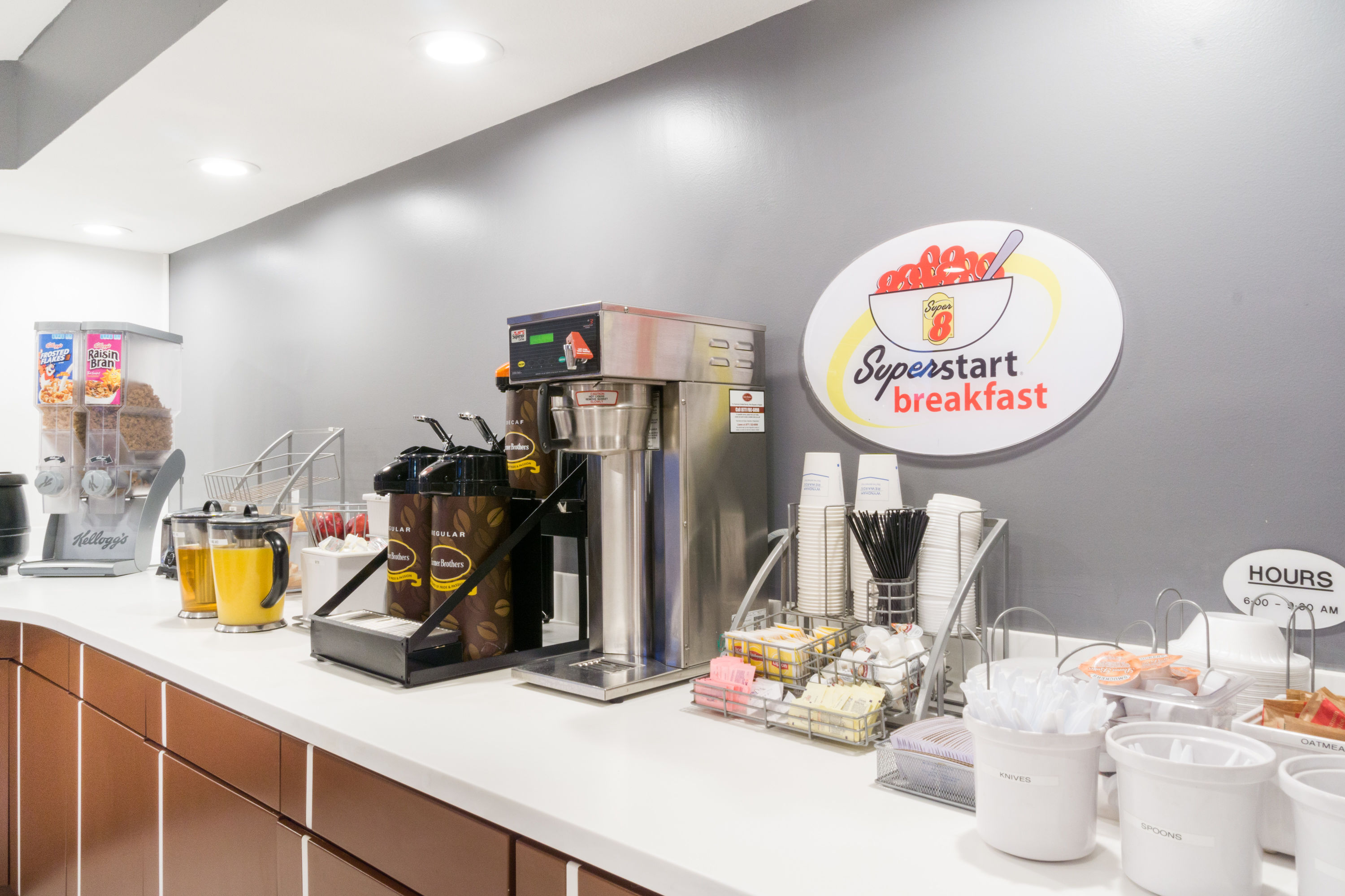 Free breakfast at Super 8 by Wyndham Zanesville in Zanesville, Ohio