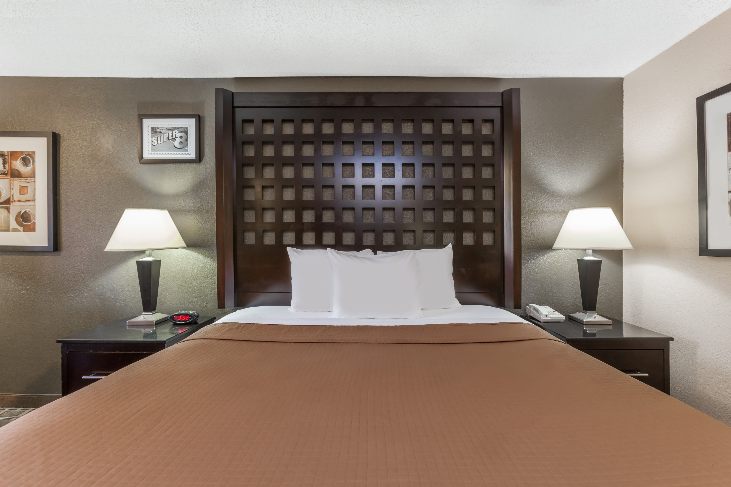 Guest room at the Super 8 by Wyndham Atoka in Atoka, Oklahoma