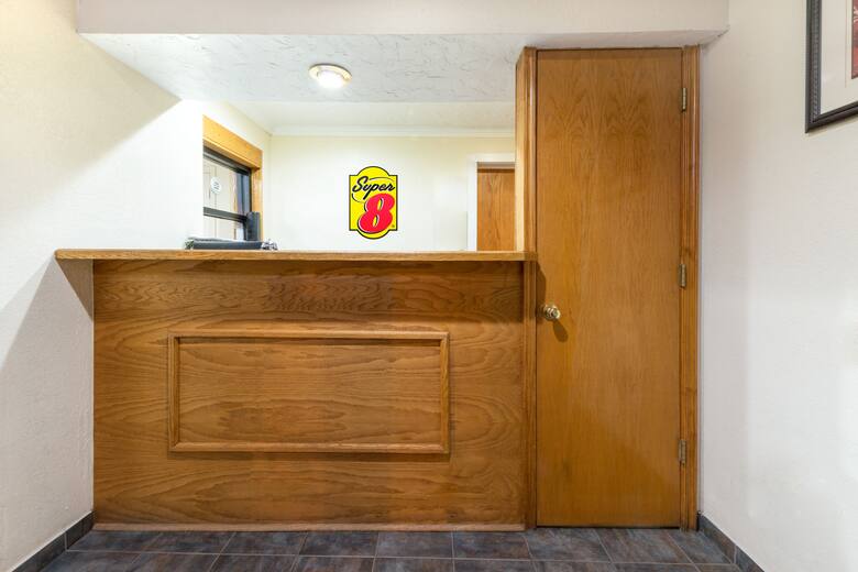 Super 8 Enid hotel lobby in Enid, Oklahoma