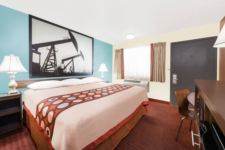 Guest room at the Super 8 Midwest City OK in Midwest City, Oklahoma