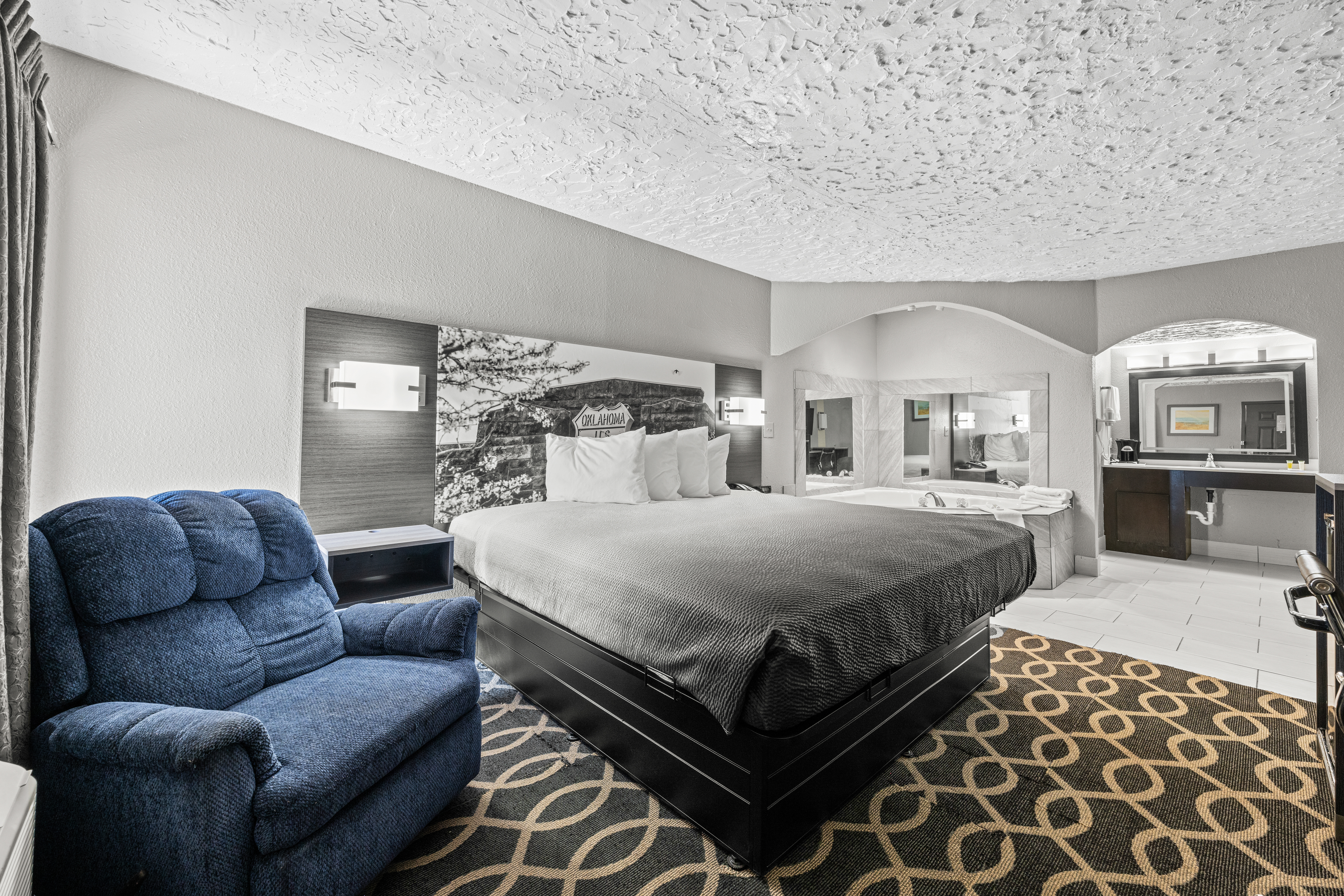Guest room at the Super 8 by Wyndham Norman West in Norman, Oklahoma