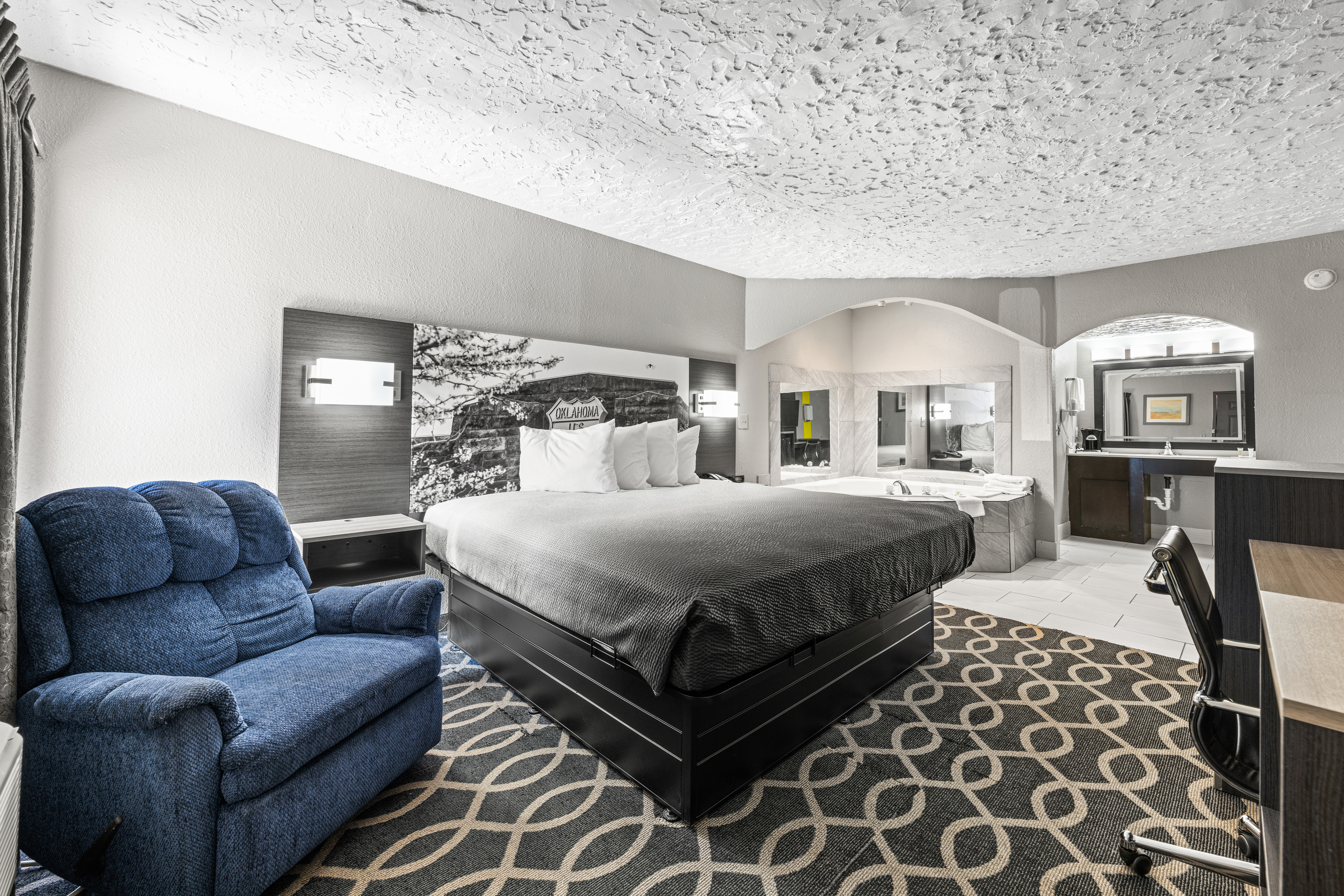 Guest room at the Super 8 by Wyndham Norman West in Norman, Oklahoma