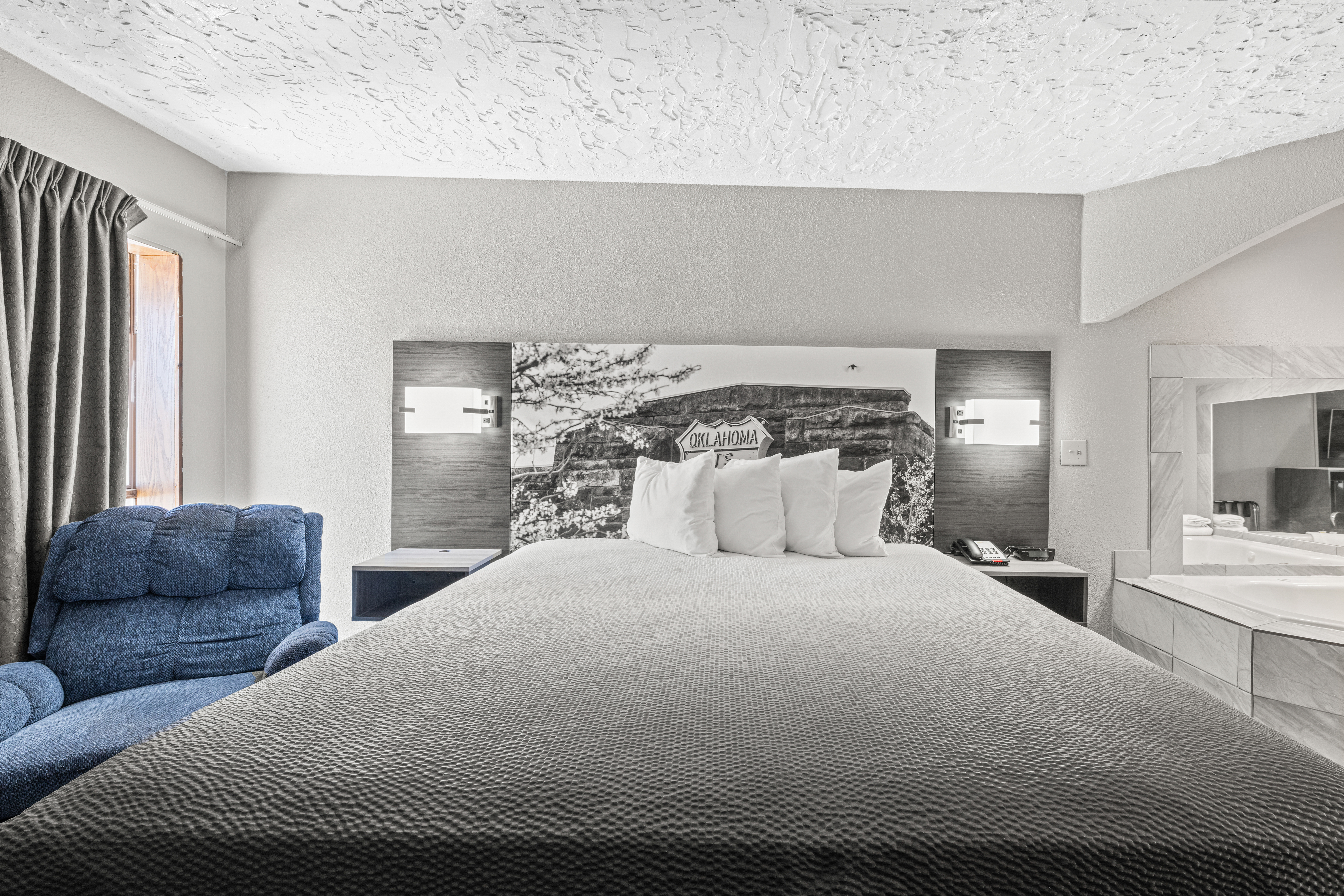 Guest room at the Super 8 by Wyndham Norman West in Norman, Oklahoma
