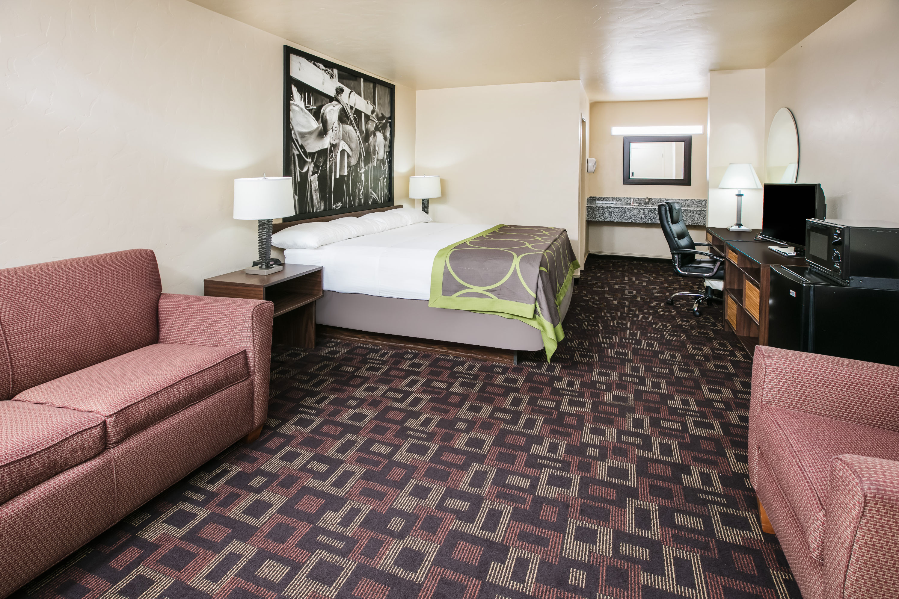 Super 8 by Wyndham Oklahoma Airport Fairgrounds West suite in Oklahoma City, Oklahoma