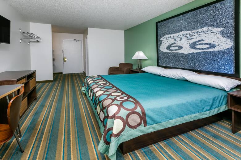 Guest room at the Super 8 Sapulpa/Tulsa Area in Sapulpa, Oklahoma