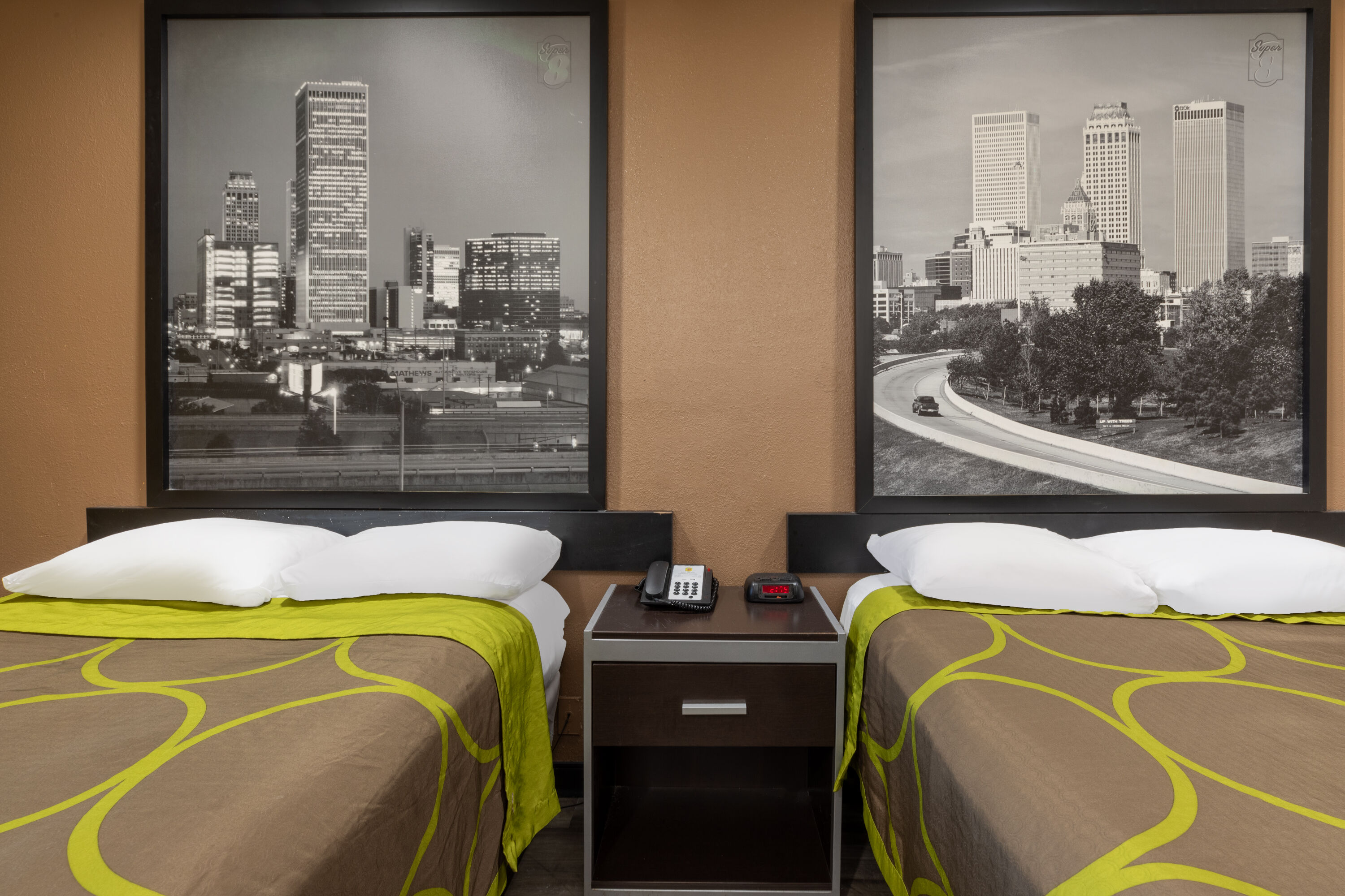 Guest room at the Super 8 by Wyndham Tulsa/Arpt/St Fairgrounds in Tulsa, Oklahoma