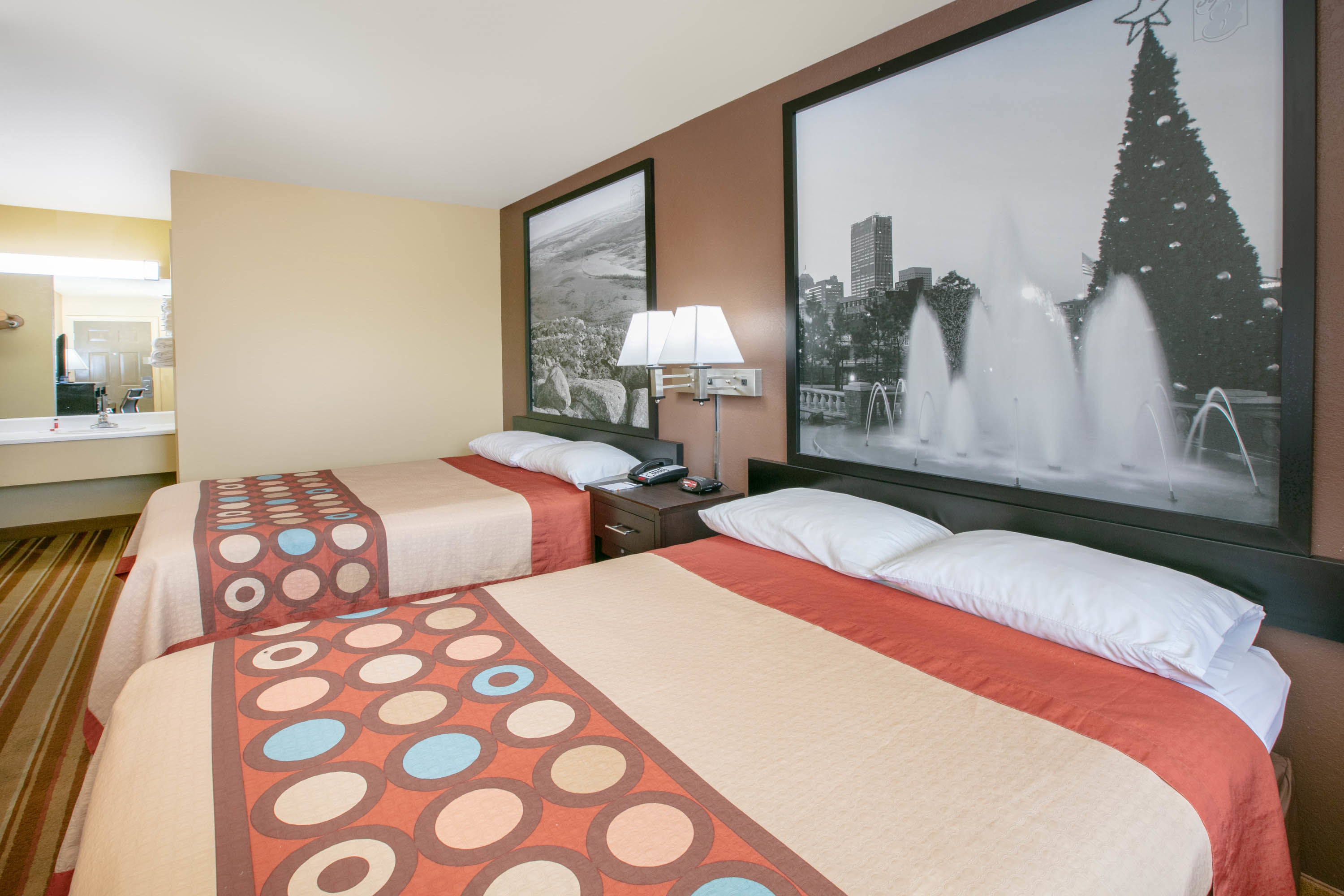 Guest room at the Super 8 by Wyndham Big Cabin/Vinita Area in Vinita, Oklahoma