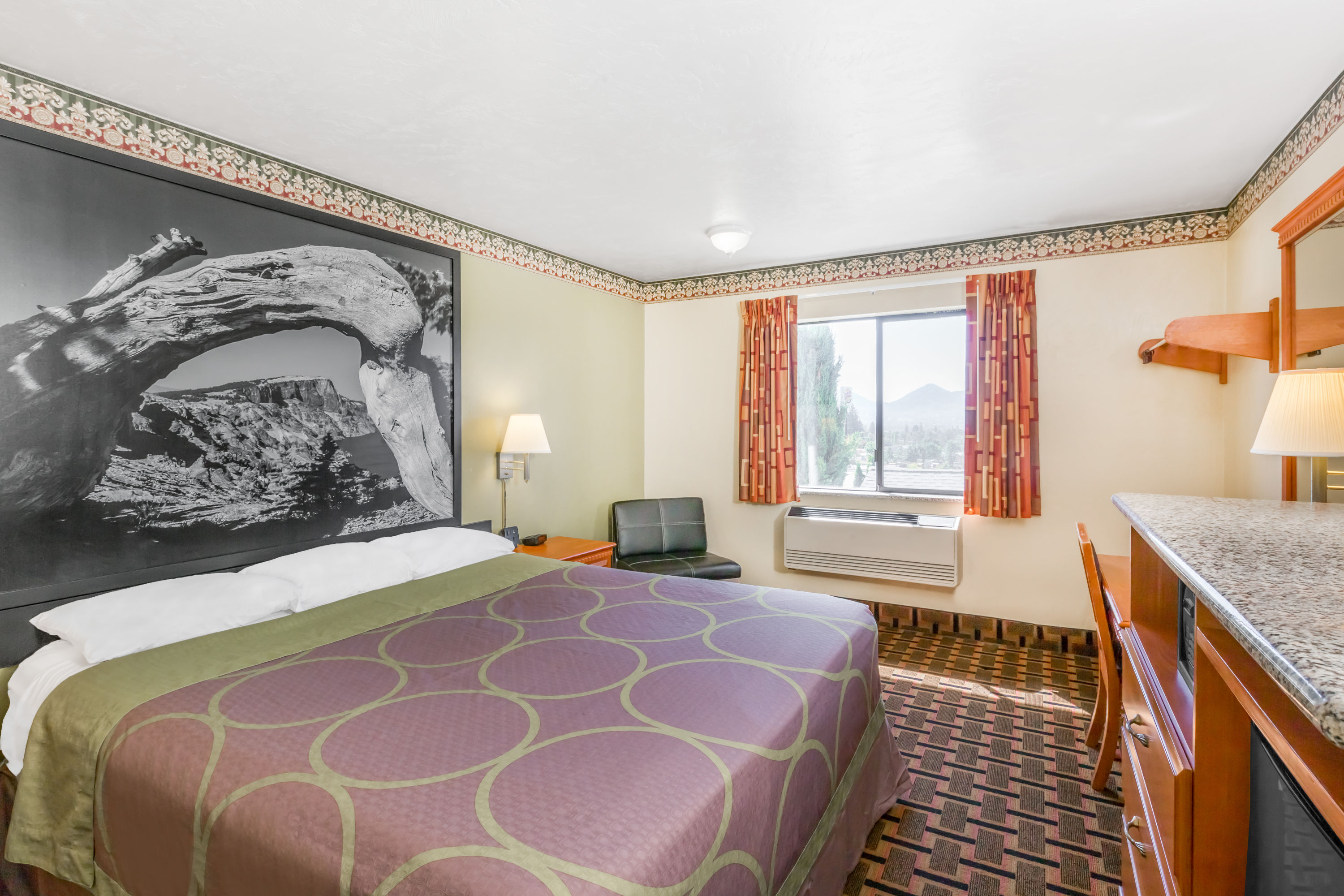 Guest room at the Super 8 by Wyndham Grants Pass in Grants Pass, Oregon