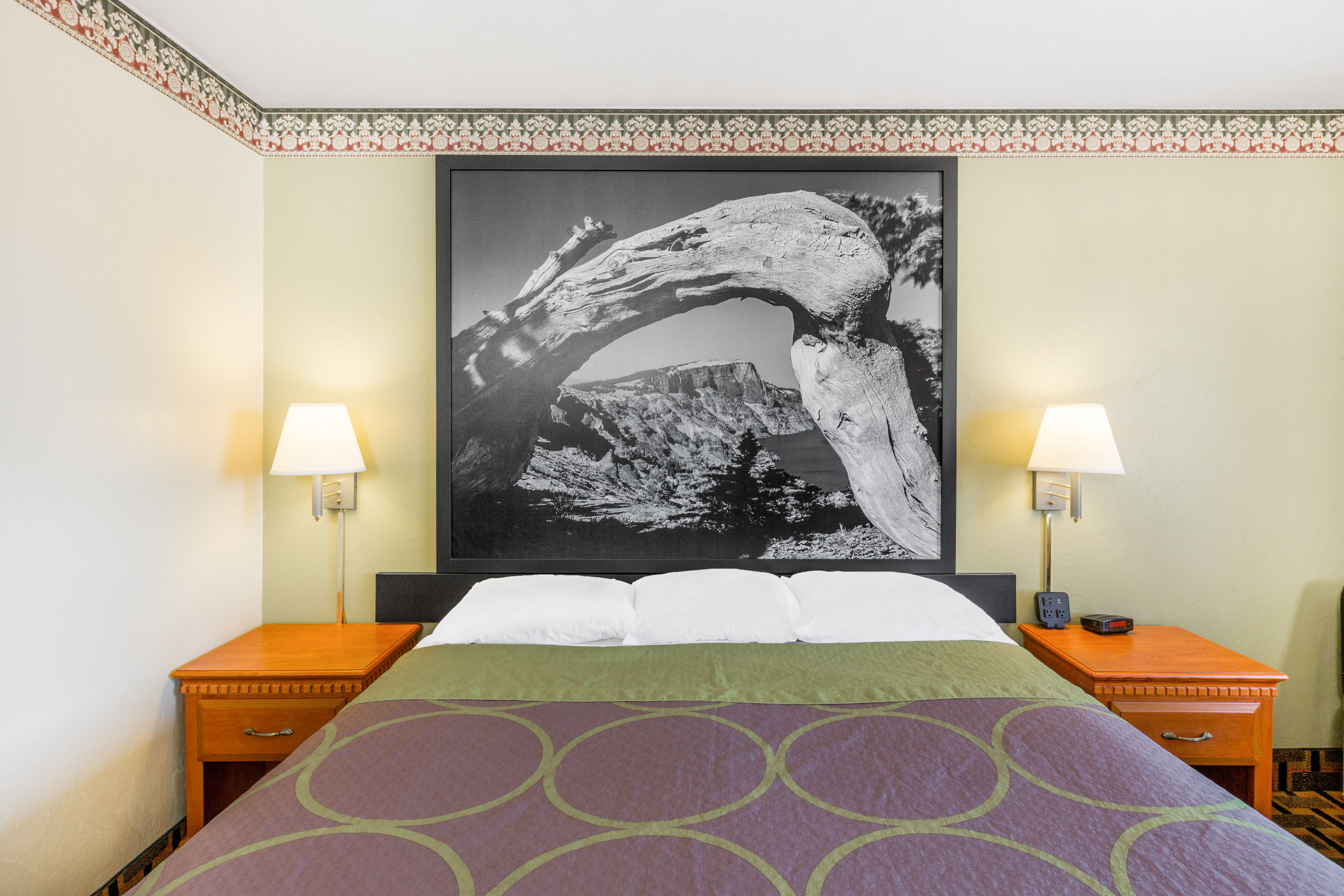 Guest room at the Super 8 by Wyndham Grants Pass in Grants Pass, Oregon