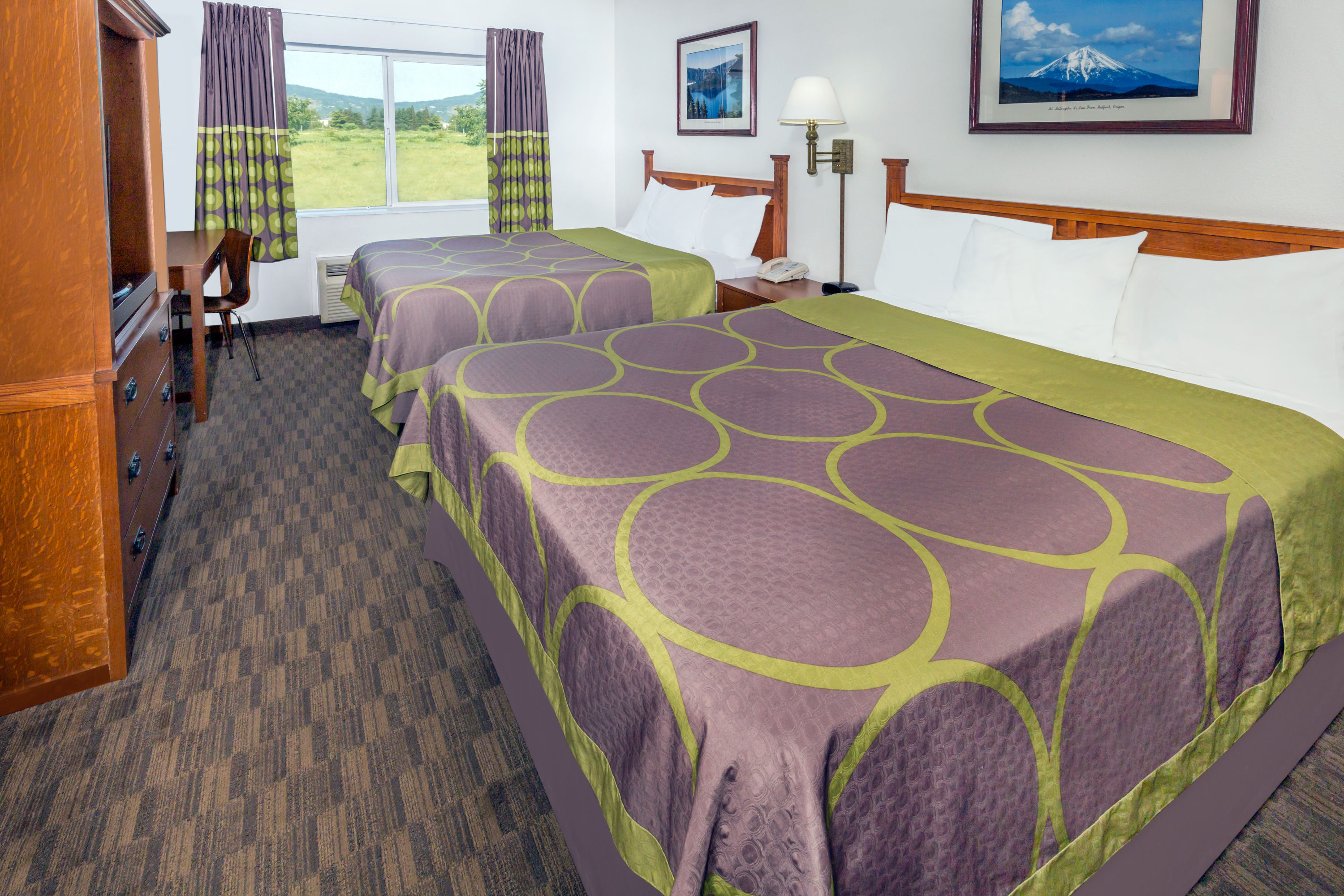 Guest room at the Super 8 by Wyndham Central Pt Medford in Medford, Oregon