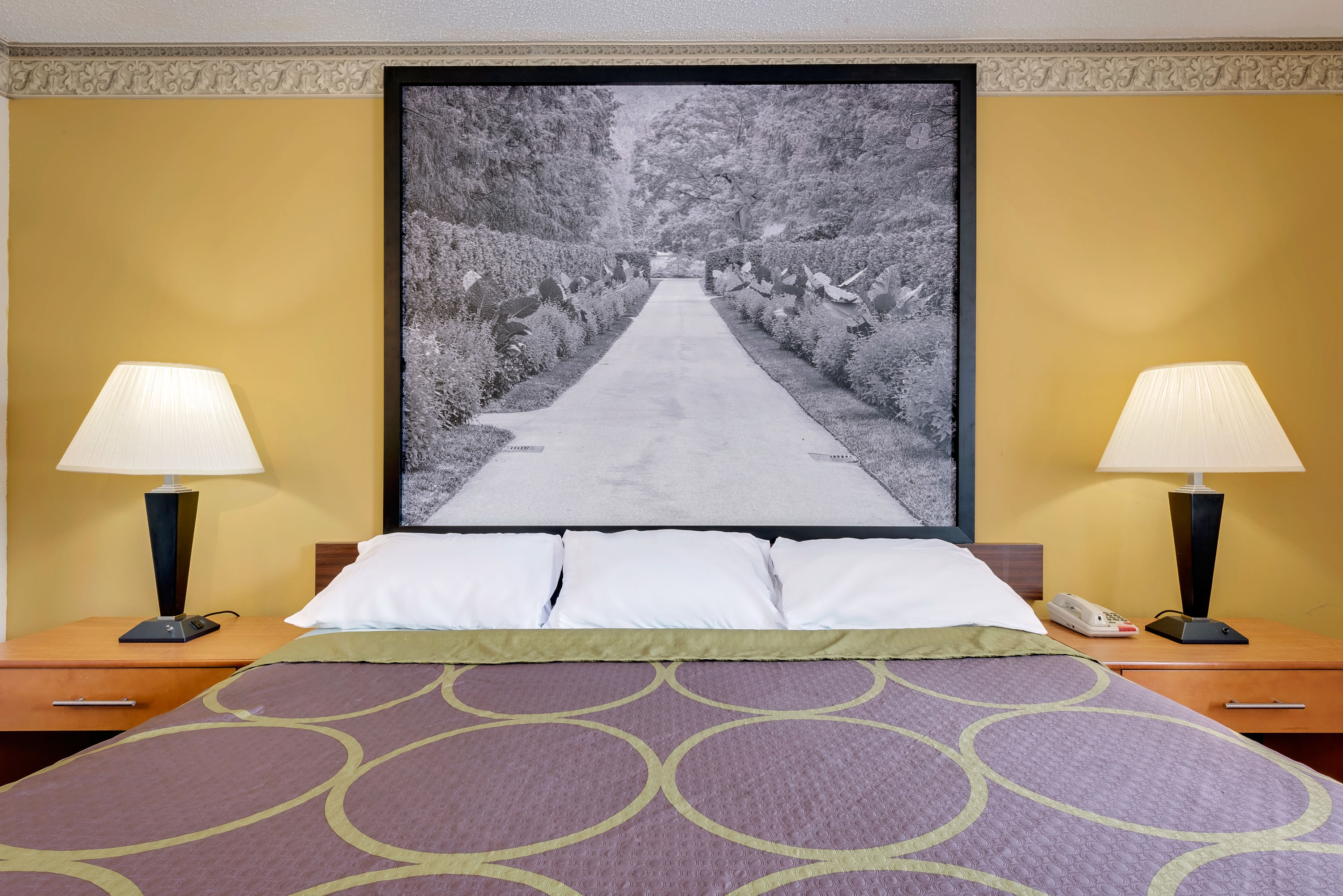 Guest room at the Super 8 by Wyndham Allentown in Allentown, Pennsylvania