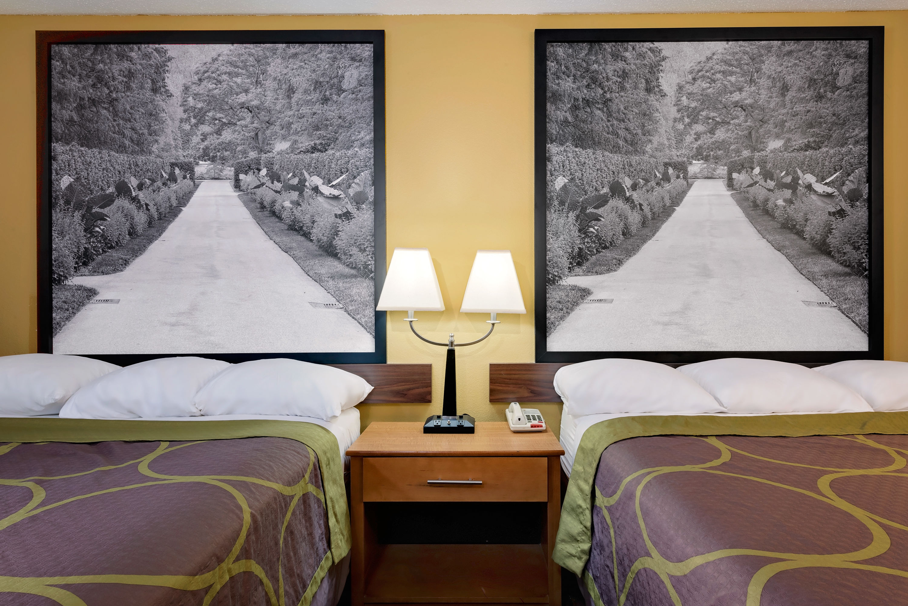 Guest room at the Super 8 by Wyndham Allentown in Allentown, Pennsylvania