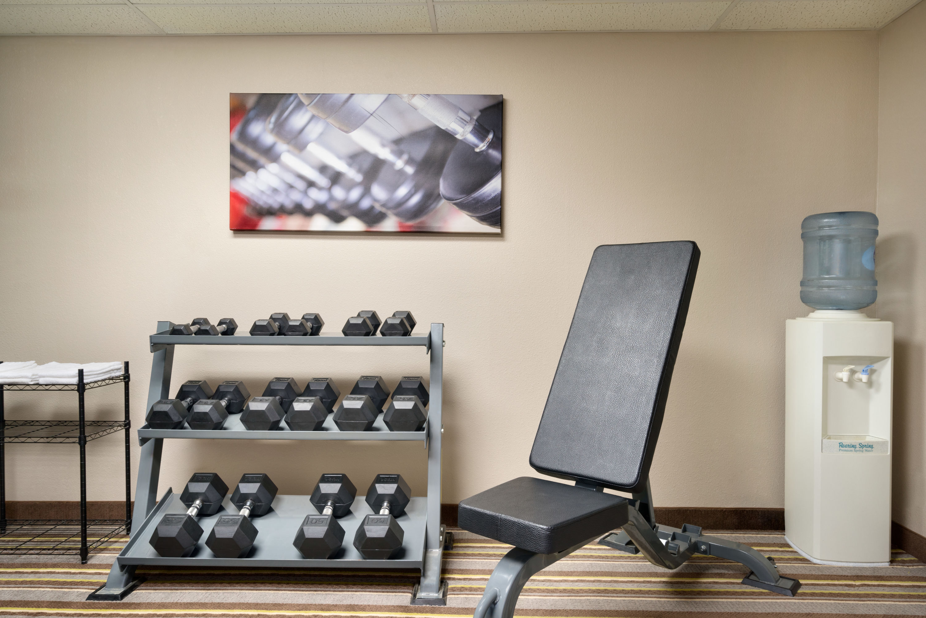 Fitness room at Super 8 by Wyndham Chambersburg I-81 in Chambersburg, Pennsylvania