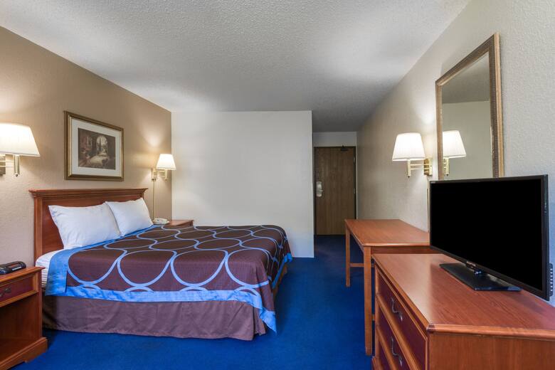 Guest room at the Super 8 Delmont in Delmont, Pennsylvania