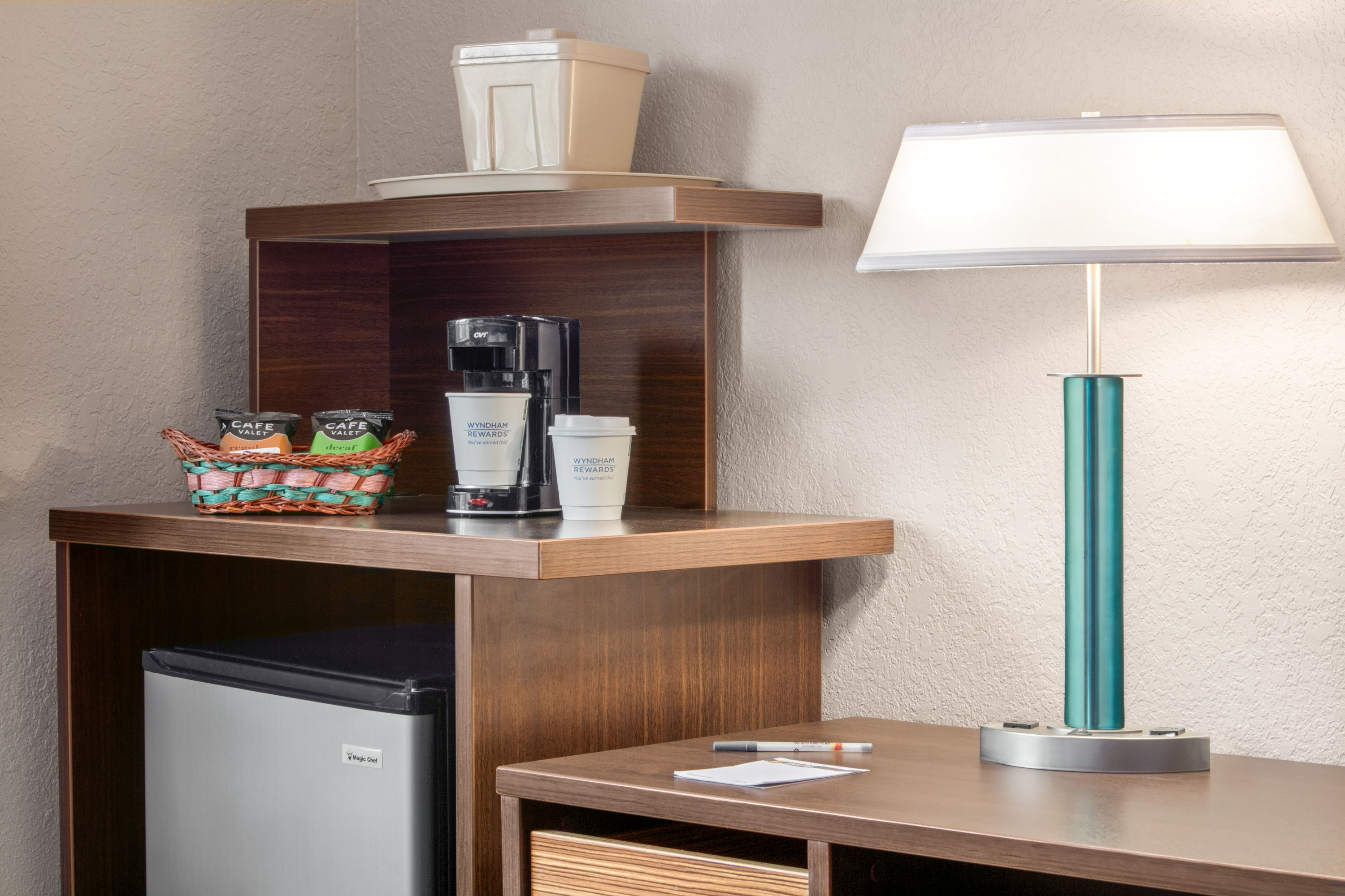 Guest room at the Super 8 by Wyndham Hanover in Hanover, Pennsylvania