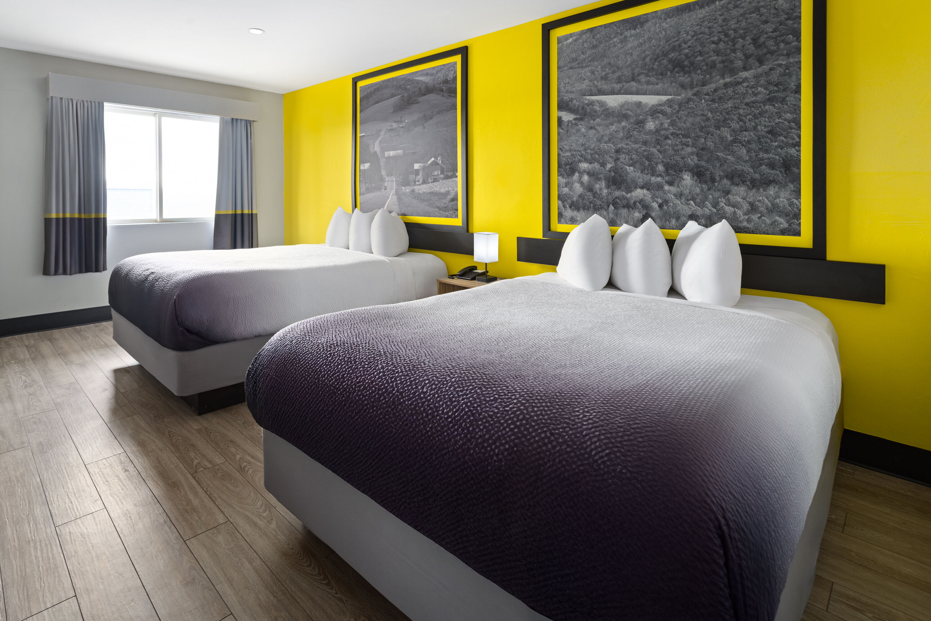 Guest room at the Super 8 by Wyndham Hazleton in Hazleton, Pennsylvania