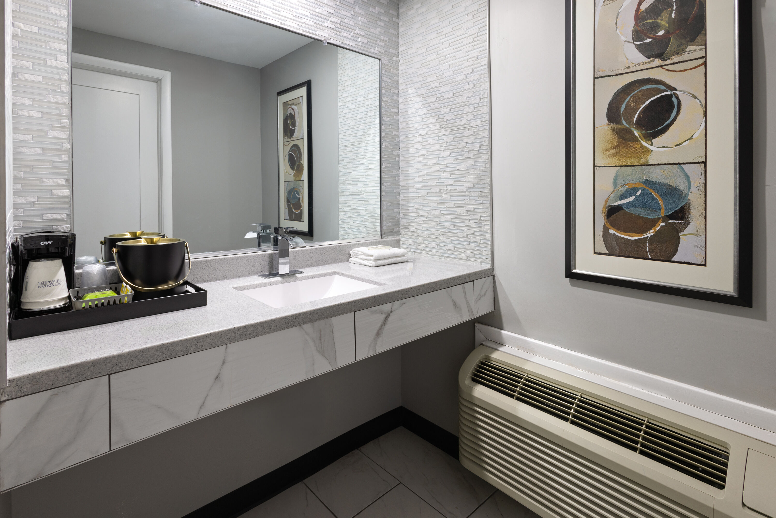 Guest room at the Super 8 by Wyndham Hazleton in Hazleton, Pennsylvania