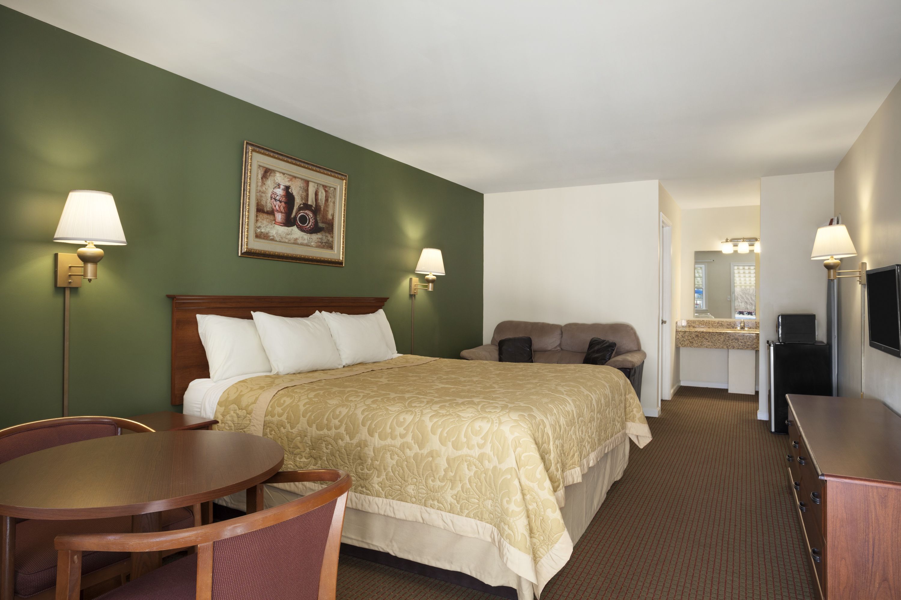 Guest room at the Super 8 by Wyndham Mifflinville Near Bloomsburg in Mifflinville, Pennsylvania