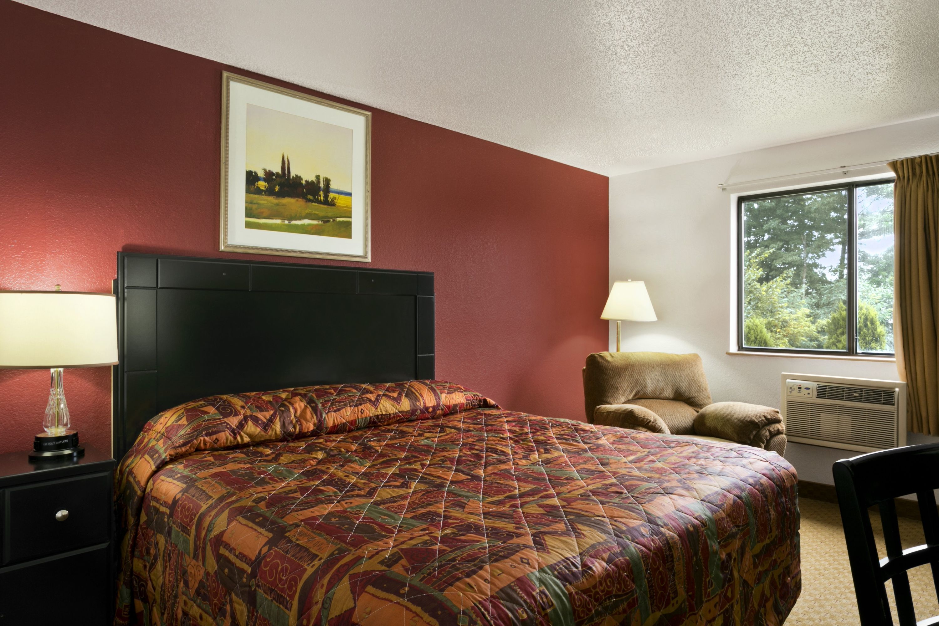 Guest room at the Super 8 by Wyndham New Castle in New Castle, Pennsylvania