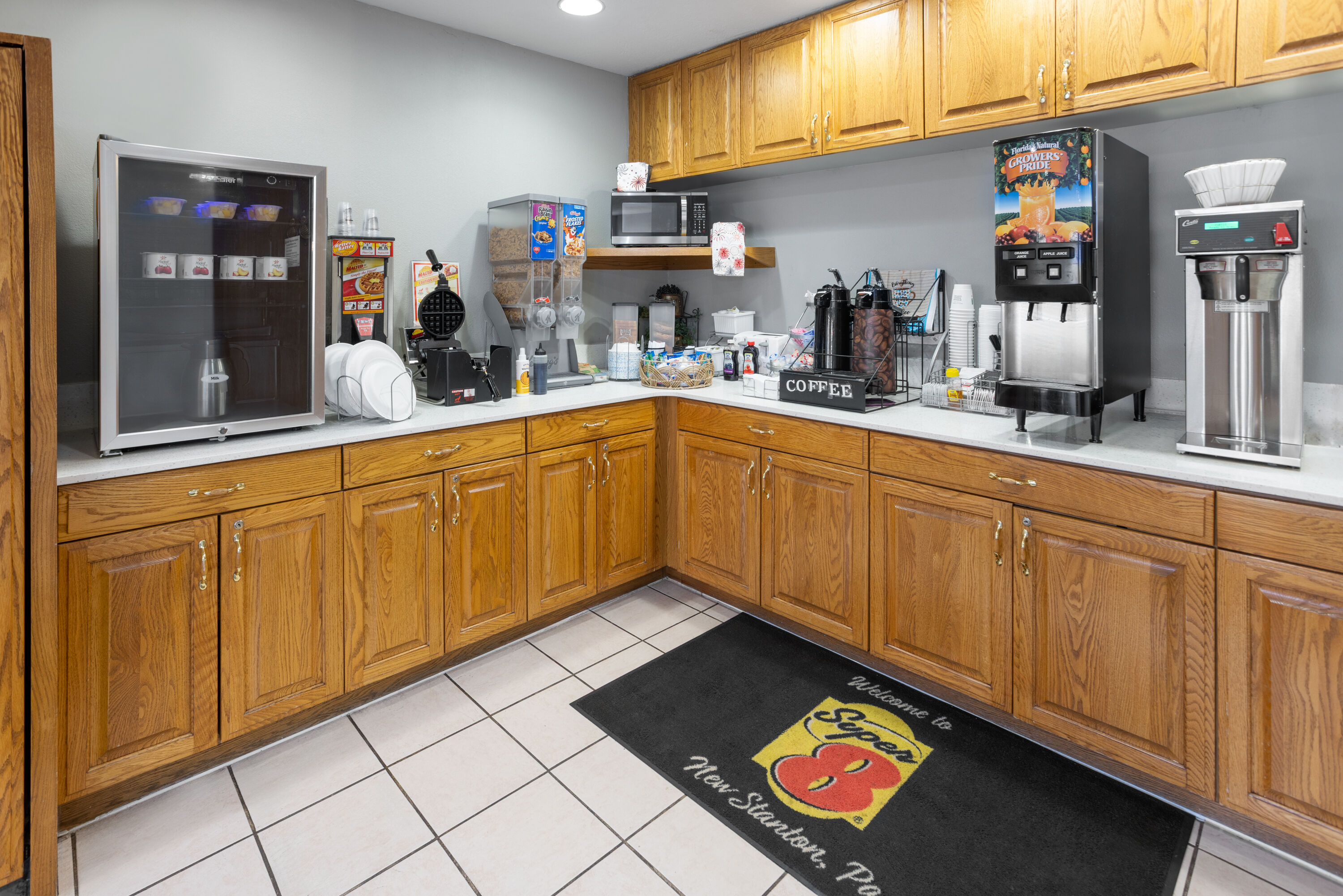 Free breakfast at Super 8 by Wyndham New Stanton in New Stanton, Pennsylvania