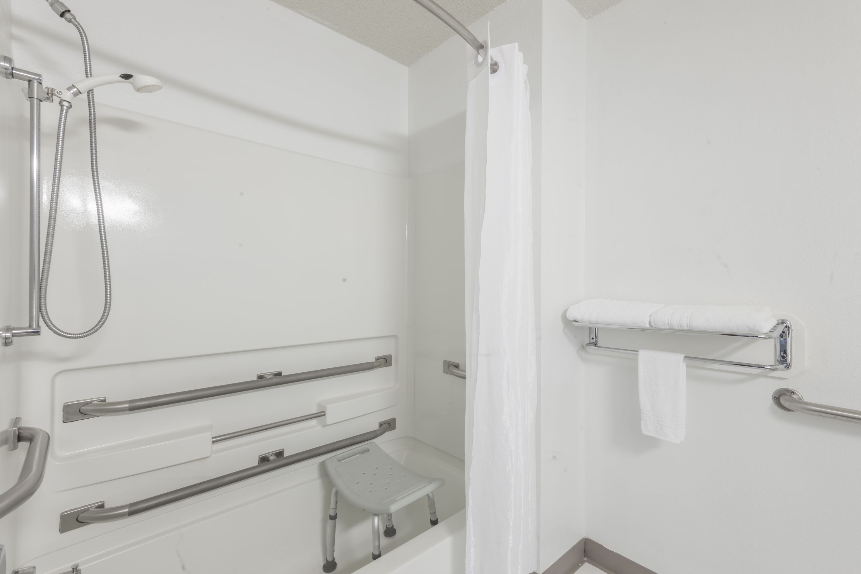 Guest room at the Super 8 by Wyndham New Stanton in New Stanton, Pennsylvania