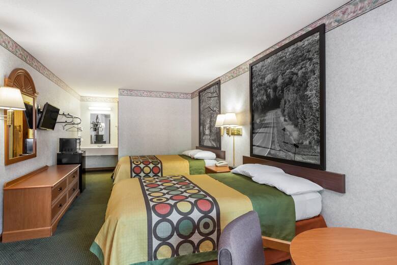 Guest room at the Super 8 Columbia/Ft. Jackson, SC in Columbia, South Carolina