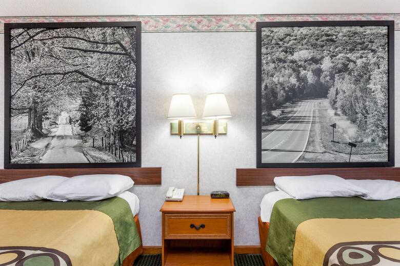 Guest room at the Super 8 Columbia/Ft. Jackson, SC in Columbia, South Carolina