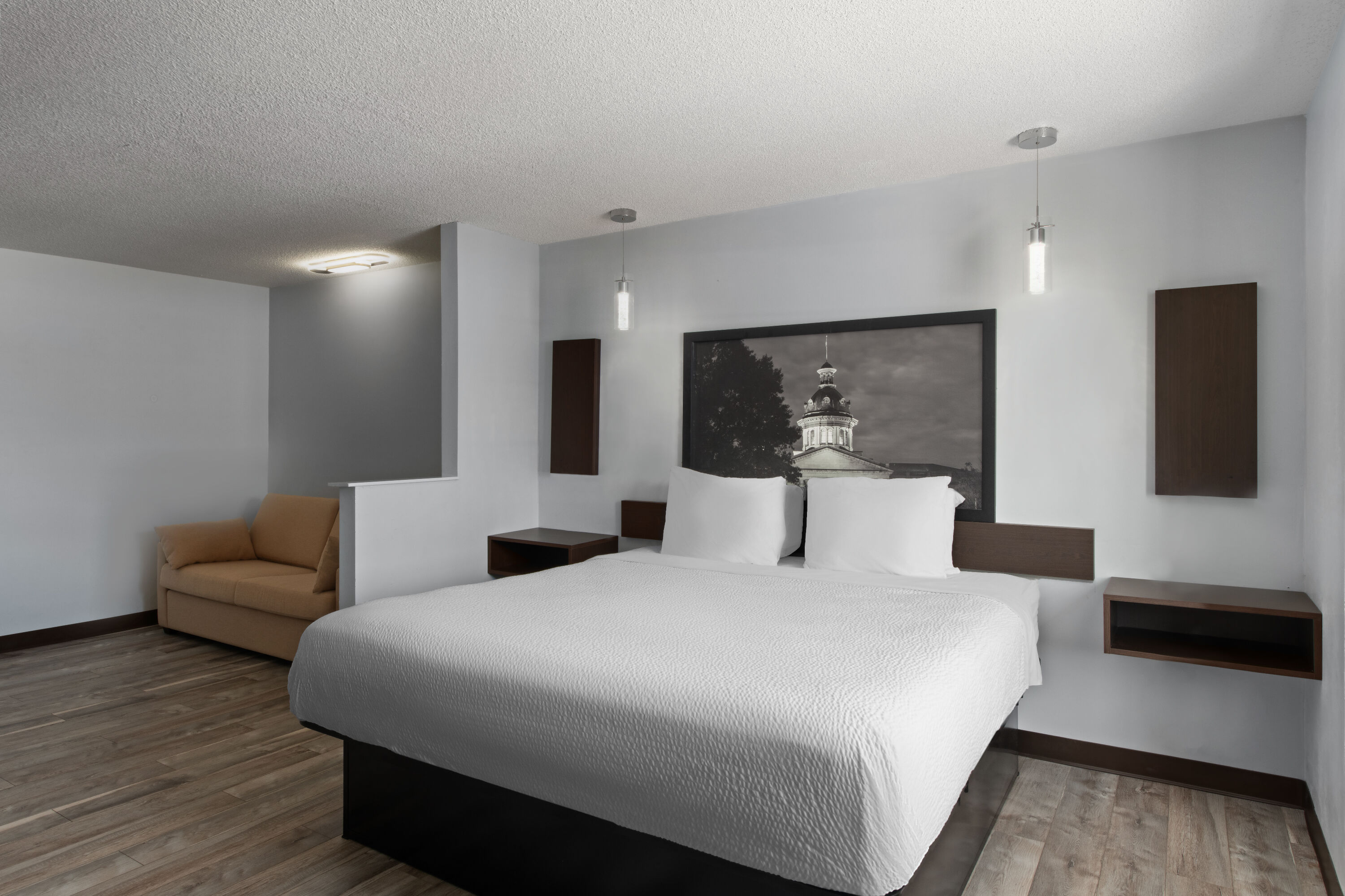 Guest room at the Super 8 by Wyndham Harbison/Parkridge Hospital in Columbia, South Carolina