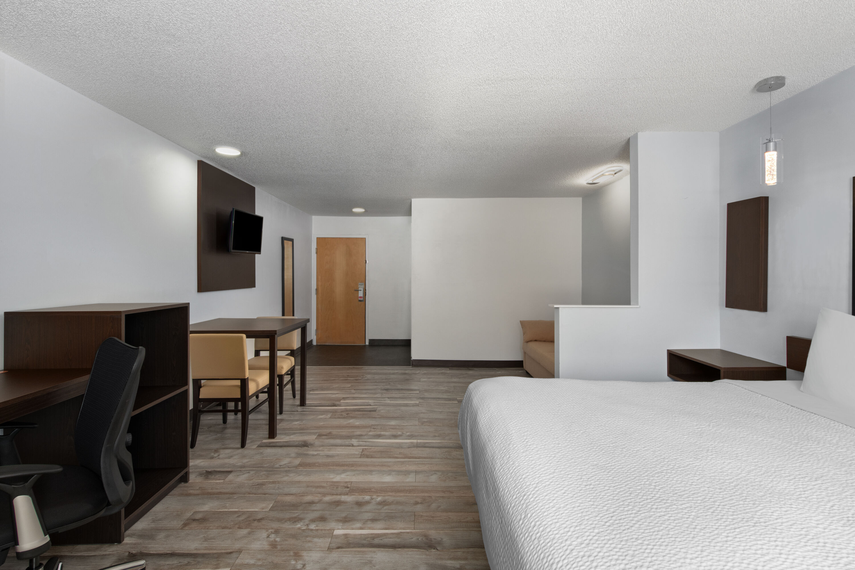 Guest room at the Super 8 by Wyndham Harbison/Parkridge Hospital in Columbia, South Carolina