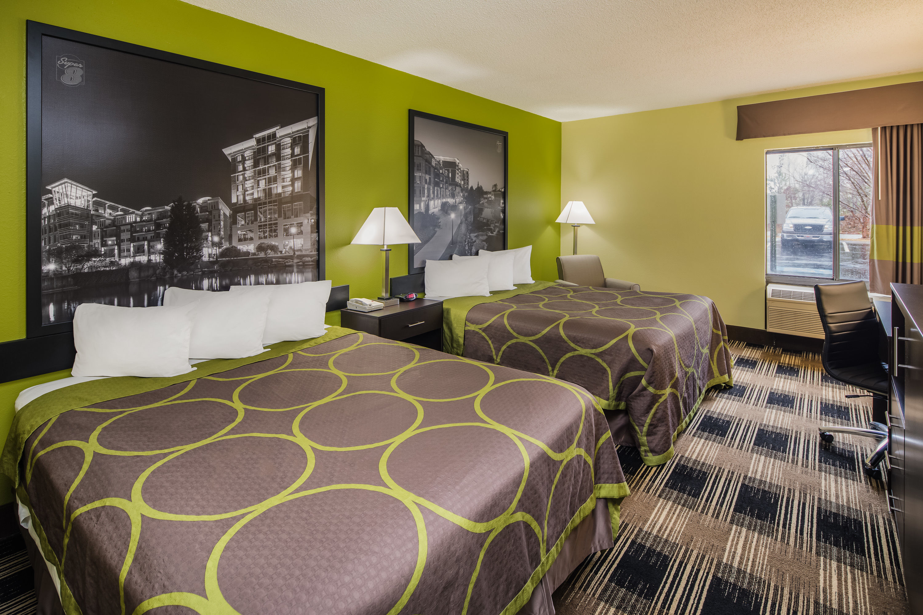 Guest room at the Super 8 by Wyndham Greer/Spartanburg Area in Greer, South Carolina