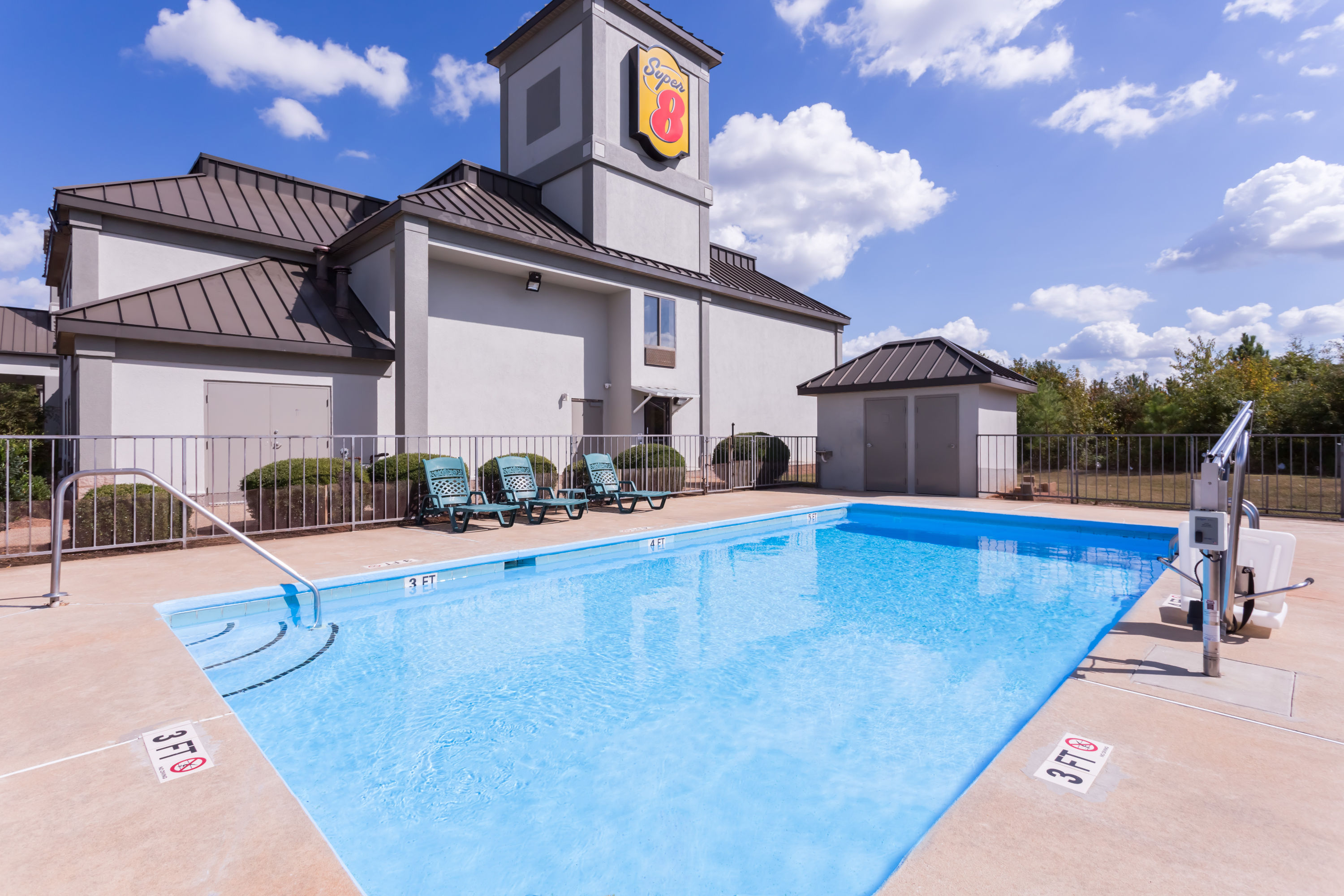 Pool at the Super 8 by Wyndham Greer/Spartanburg Area in Greer, South Carolina