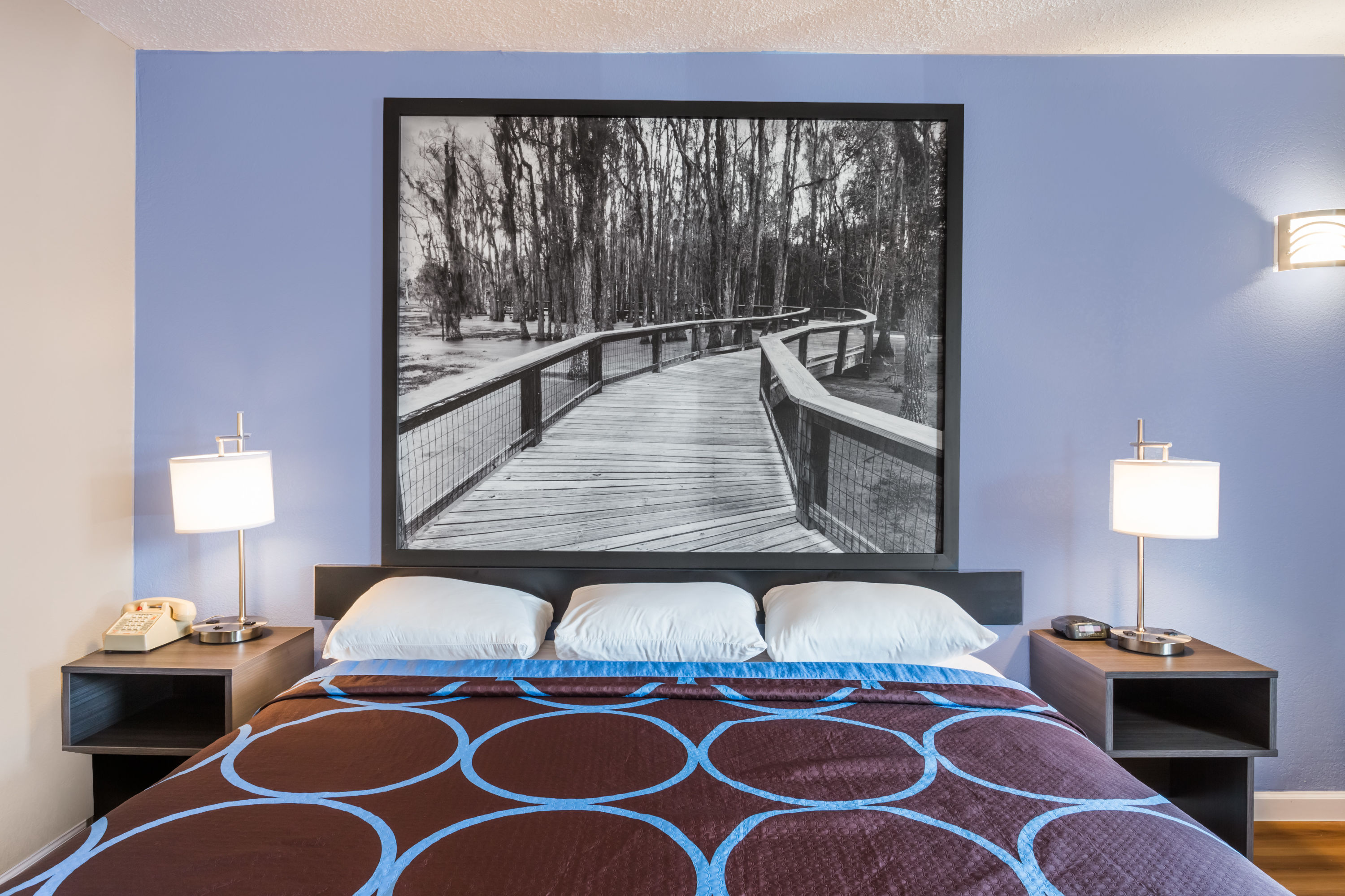 Guest room at the Super 8 by Wyndham Hardeeville/Savannah North in Hardeeville, South Carolina
