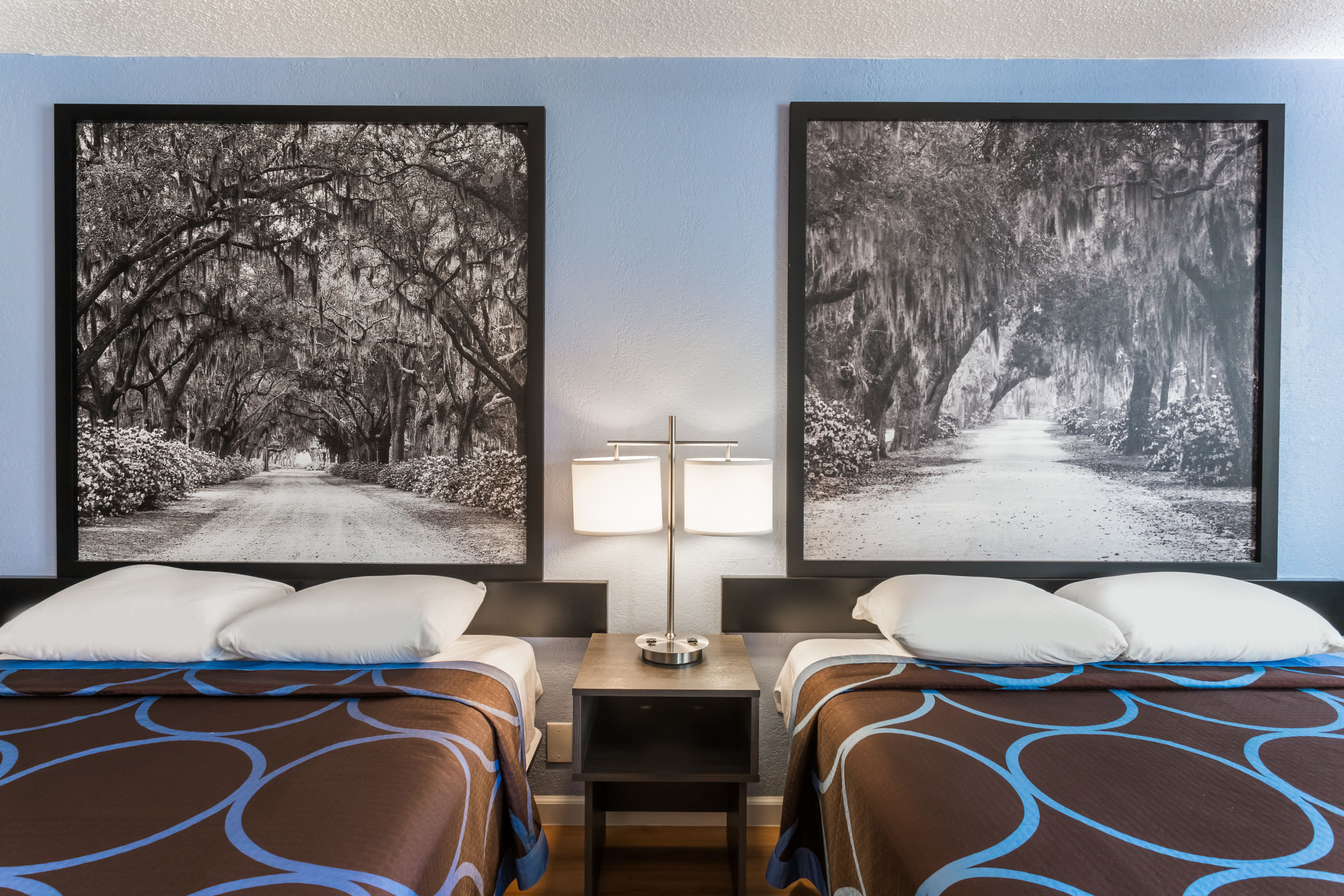 Guest room at the Super 8 by Wyndham Hardeeville/Savannah North in Hardeeville, South Carolina