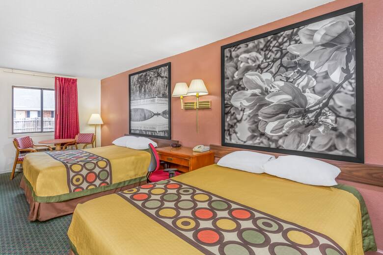 Guest room at the Super 8 Santee in Santee, South Carolina
