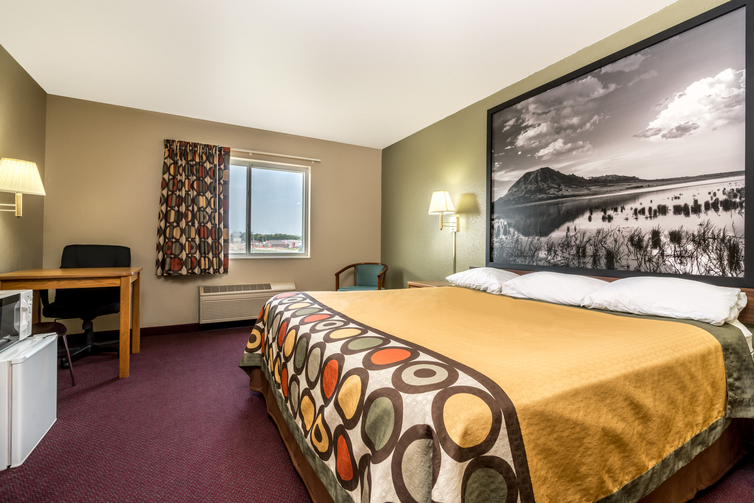 Guest room at the Super 8 by Wyndham Beresford in Beresford, South Dakota
