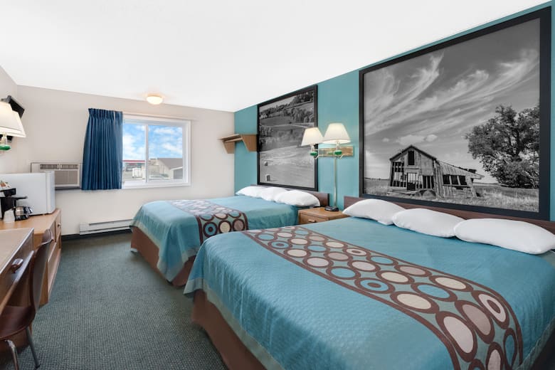 Guest room at the Super 8 Huron in Huron, South Dakota