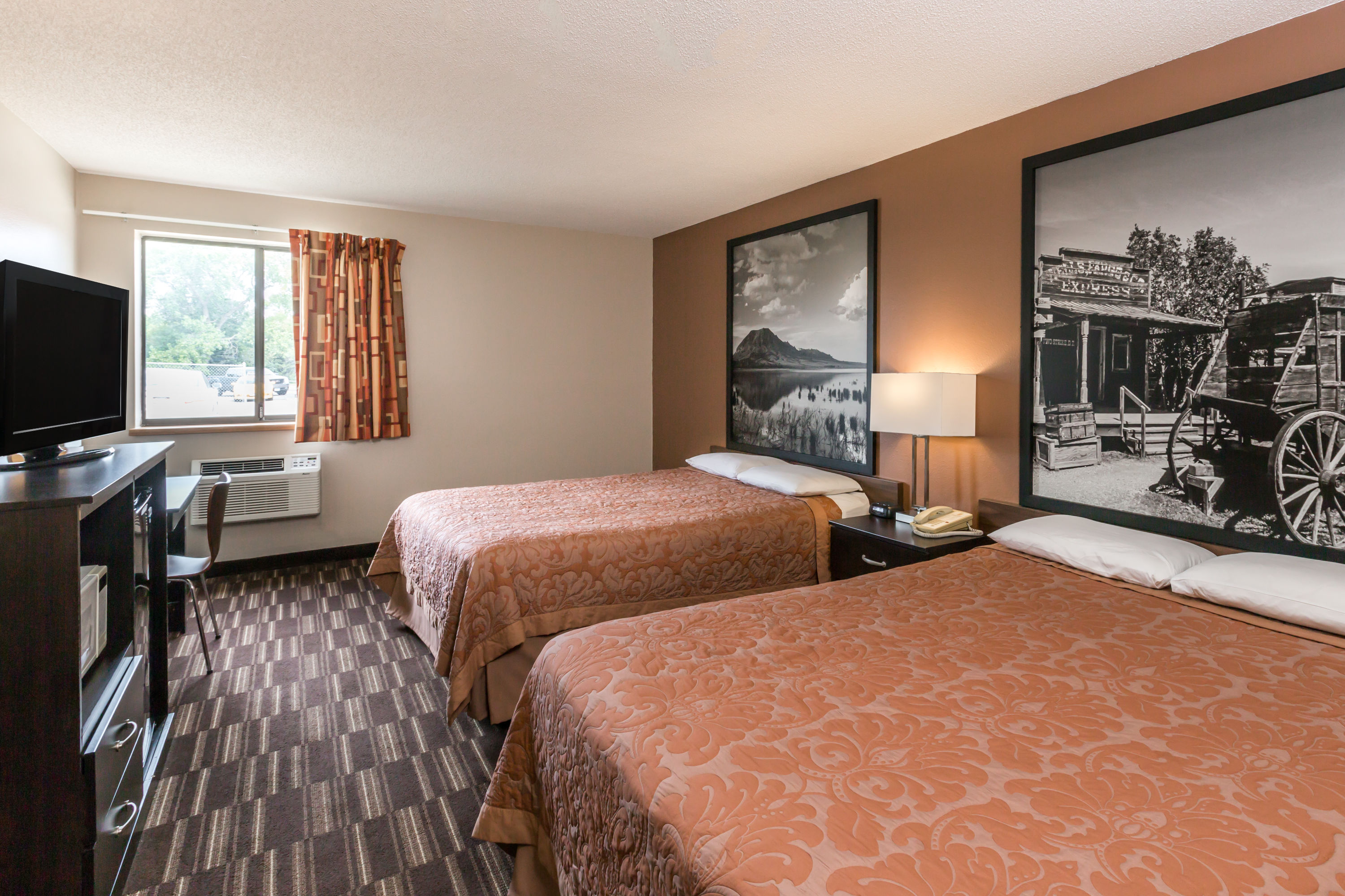 Guest room at the Super 8 by Wyndham Madison in Madison, South Dakota