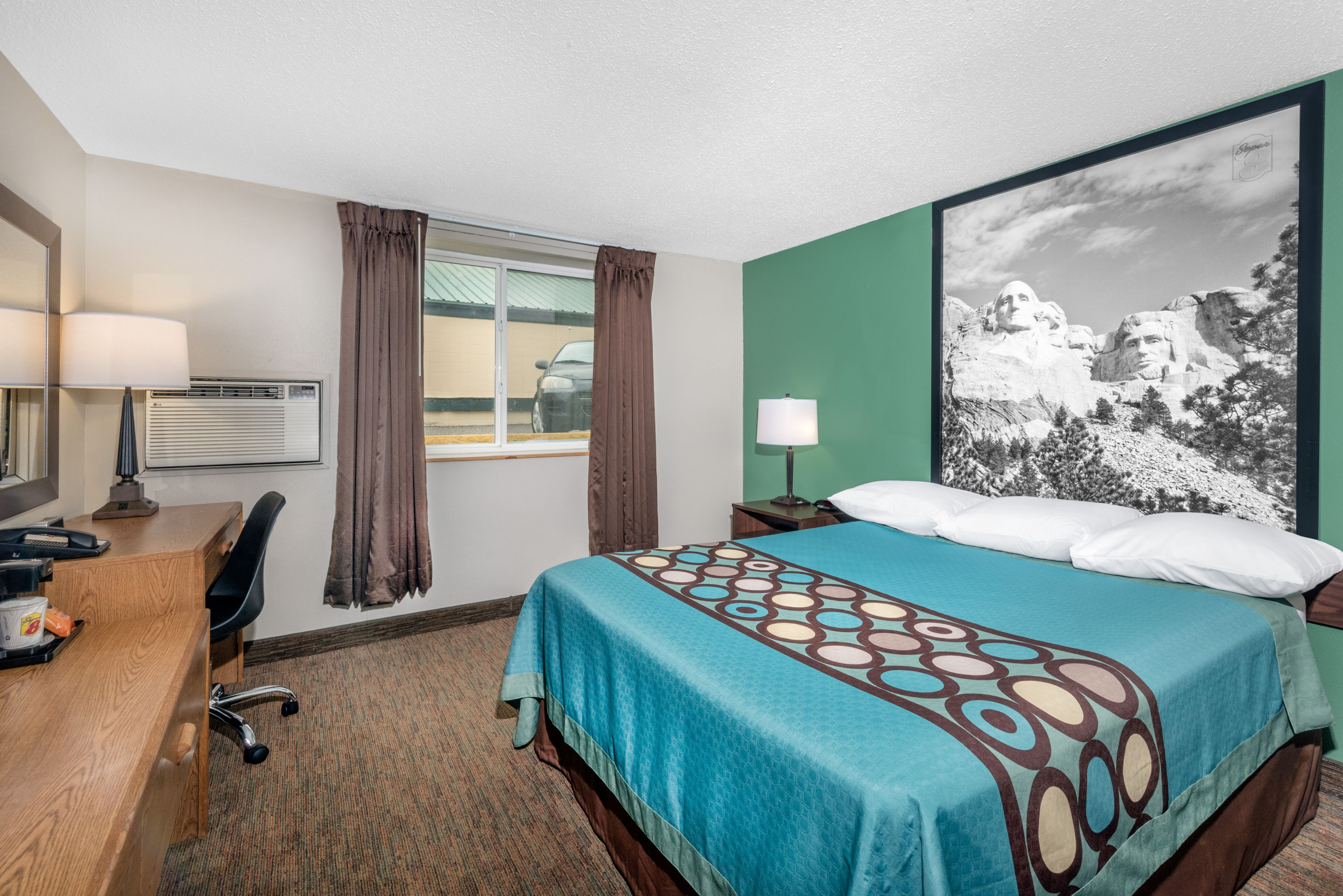 Guest room at the Super 8 by Wyndham Pierre SD in Pierre, South Dakota