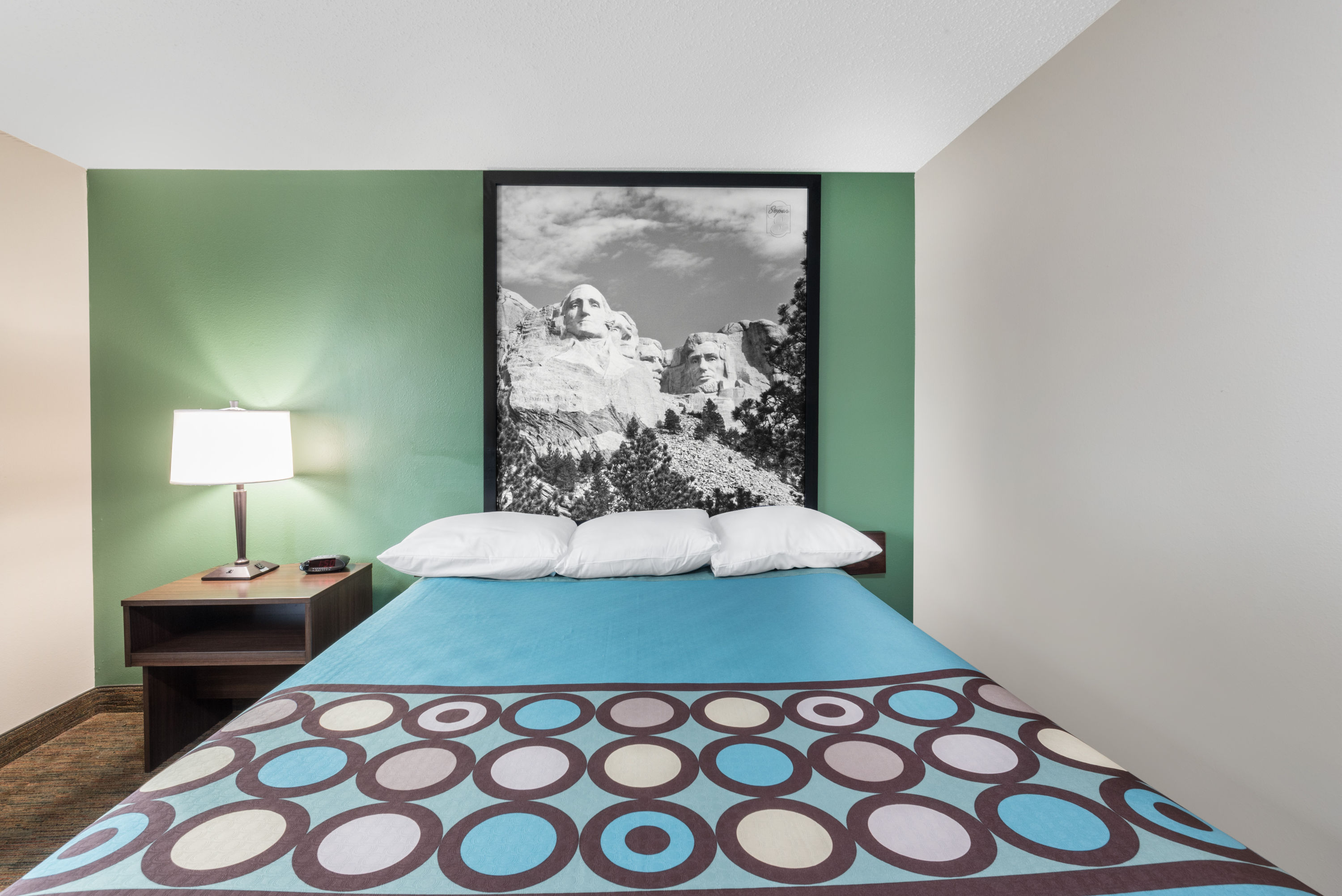 Guest room at the Super 8 by Wyndham Pierre SD in Pierre, South Dakota