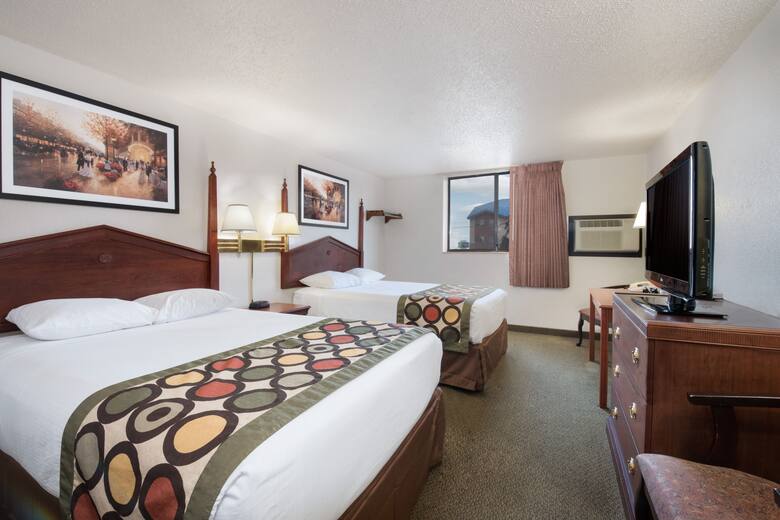 Guest room at the Super 8 Rapid City/Lacrosse St in Rapid City, South Dakota