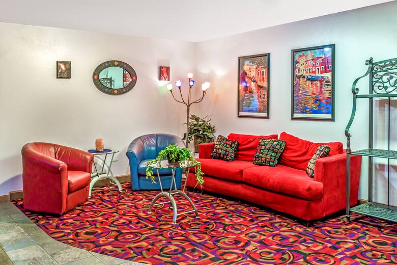 Super 8 Airport I90 hotel lobby in Sioux Falls, South Dakota