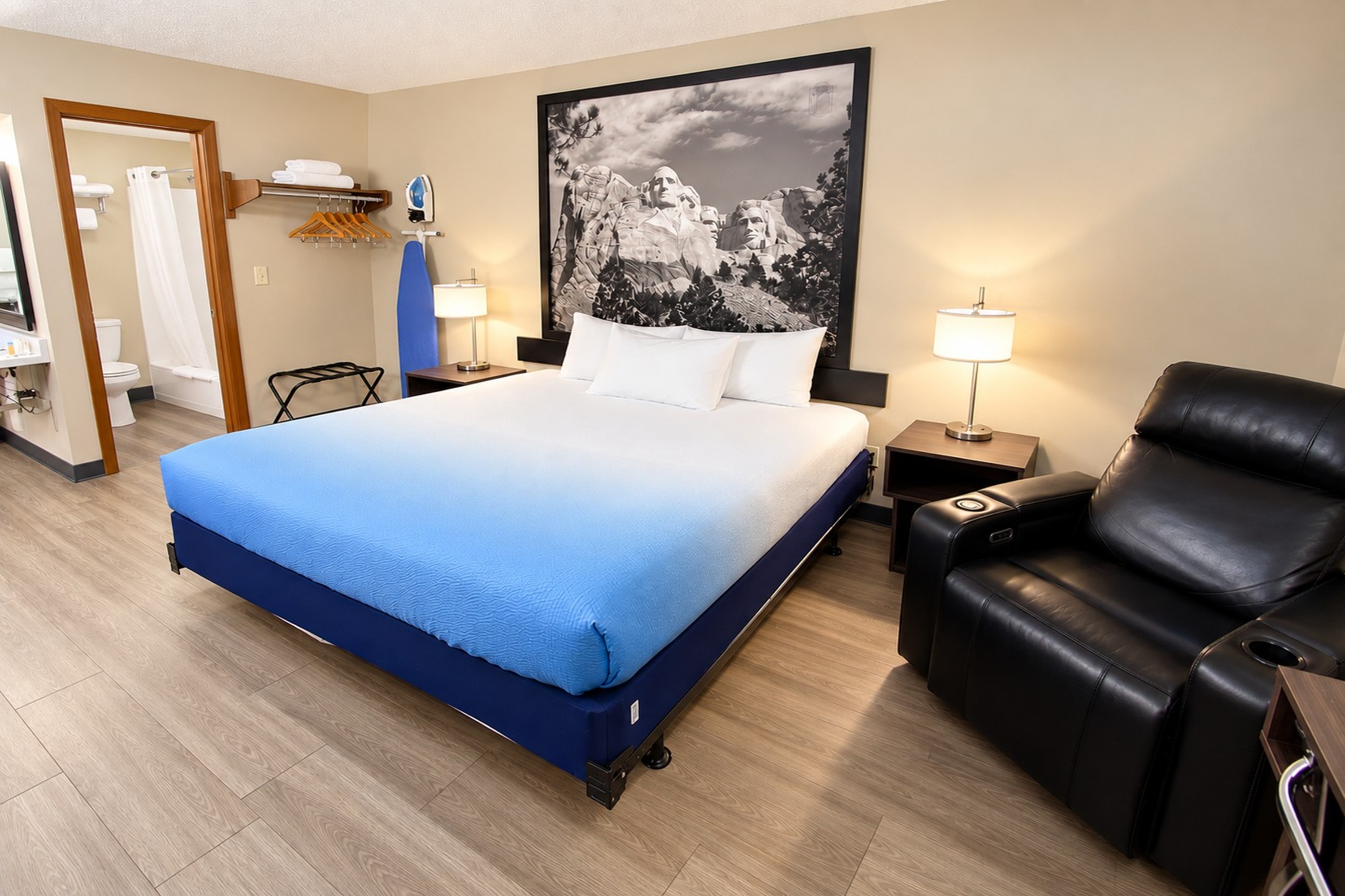 Guest room at the Super 8 by Wyndham Sturgis in Sturgis, South Dakota