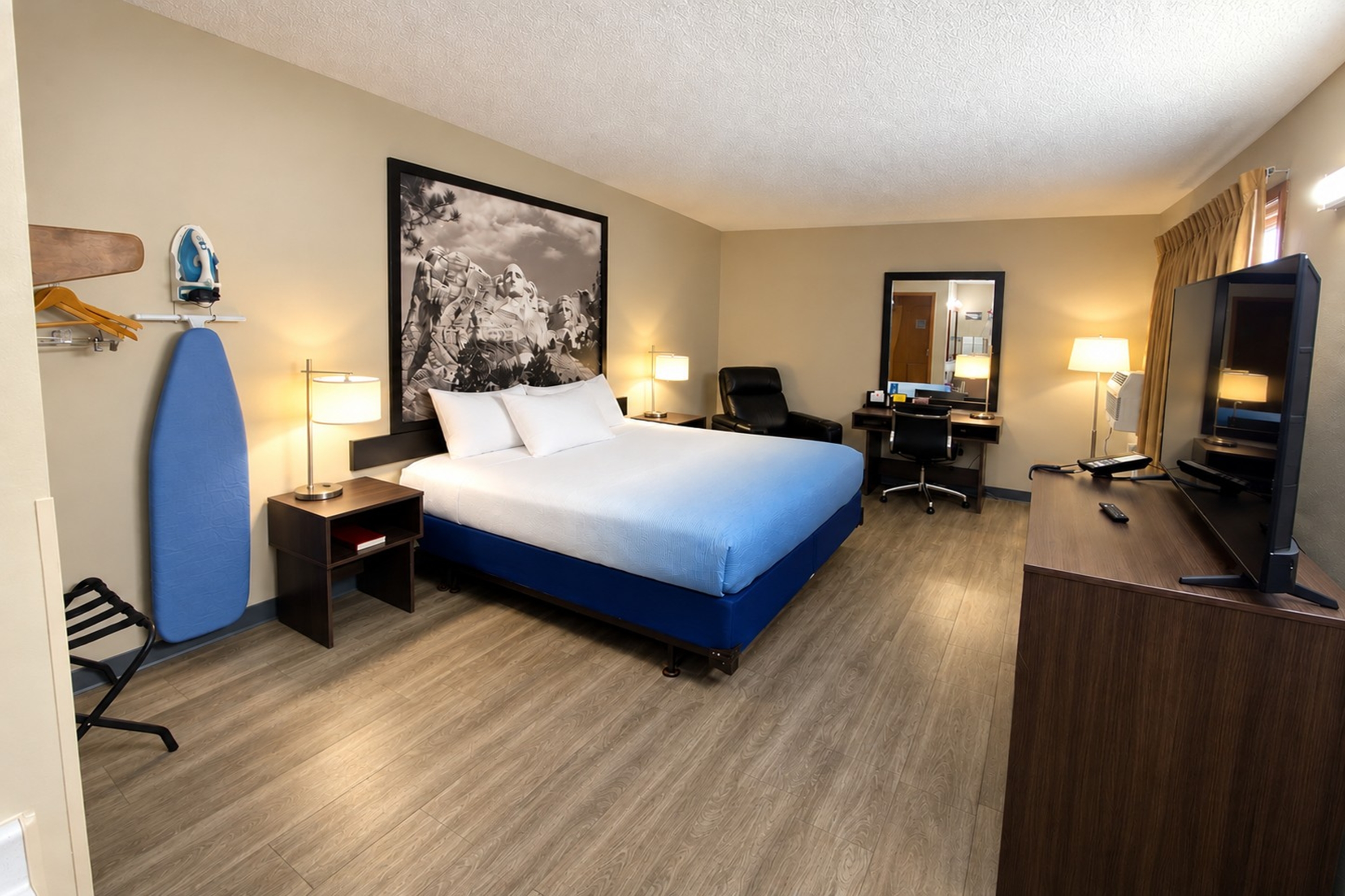 Guest room at the Super 8 by Wyndham Sturgis in Sturgis, South Dakota