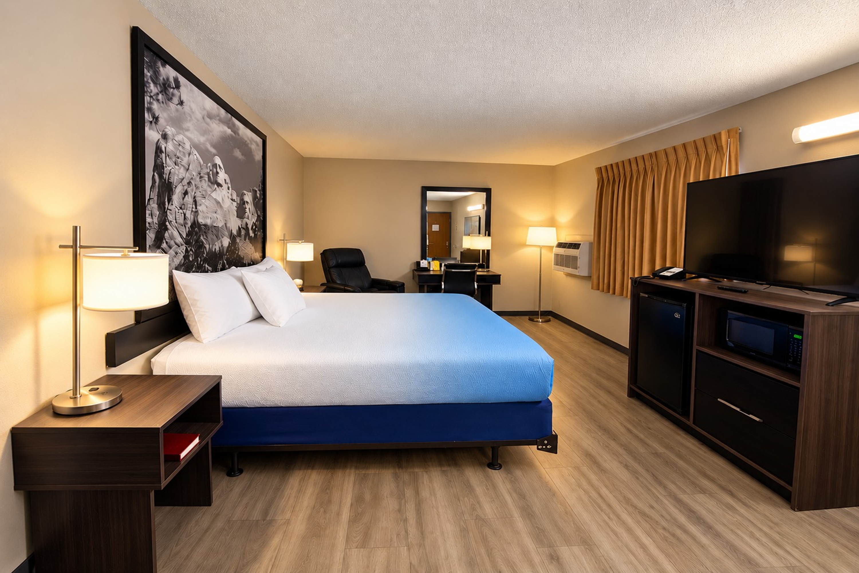Guest room at the Super 8 by Wyndham Sturgis in Sturgis, South Dakota