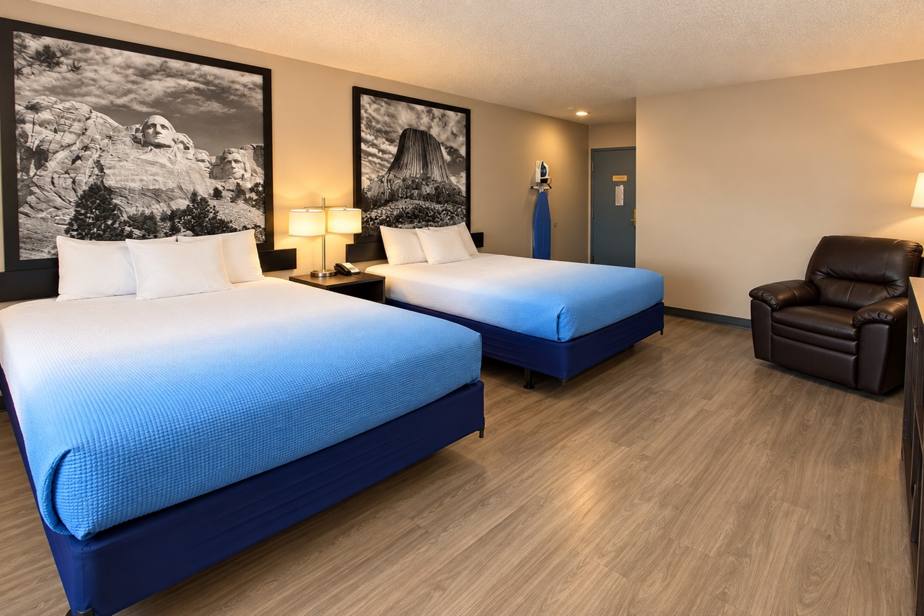 Guest room at the Super 8 by Wyndham Sturgis in Sturgis, South Dakota